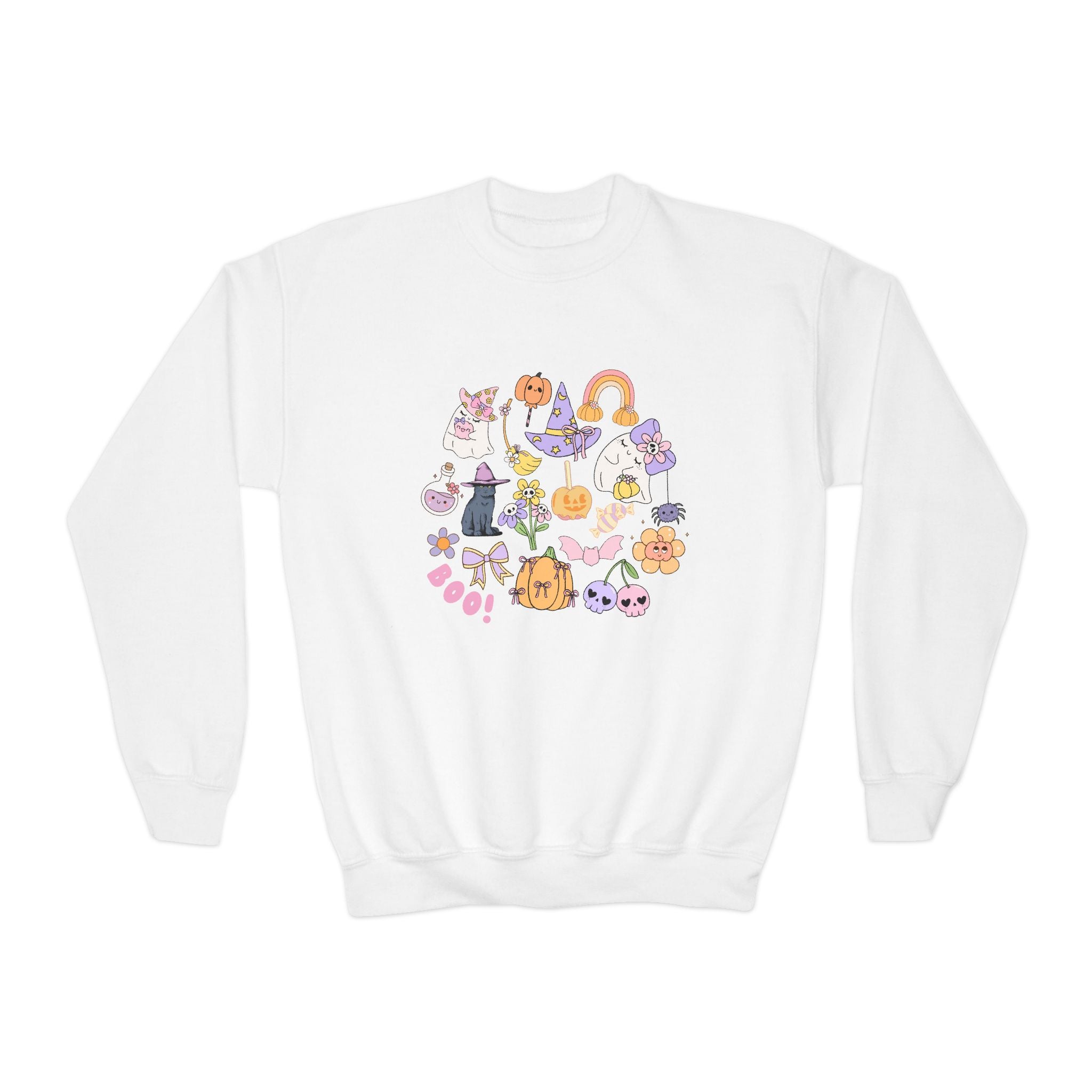 Cute Youth Halloween Charm Crewneck Pullover