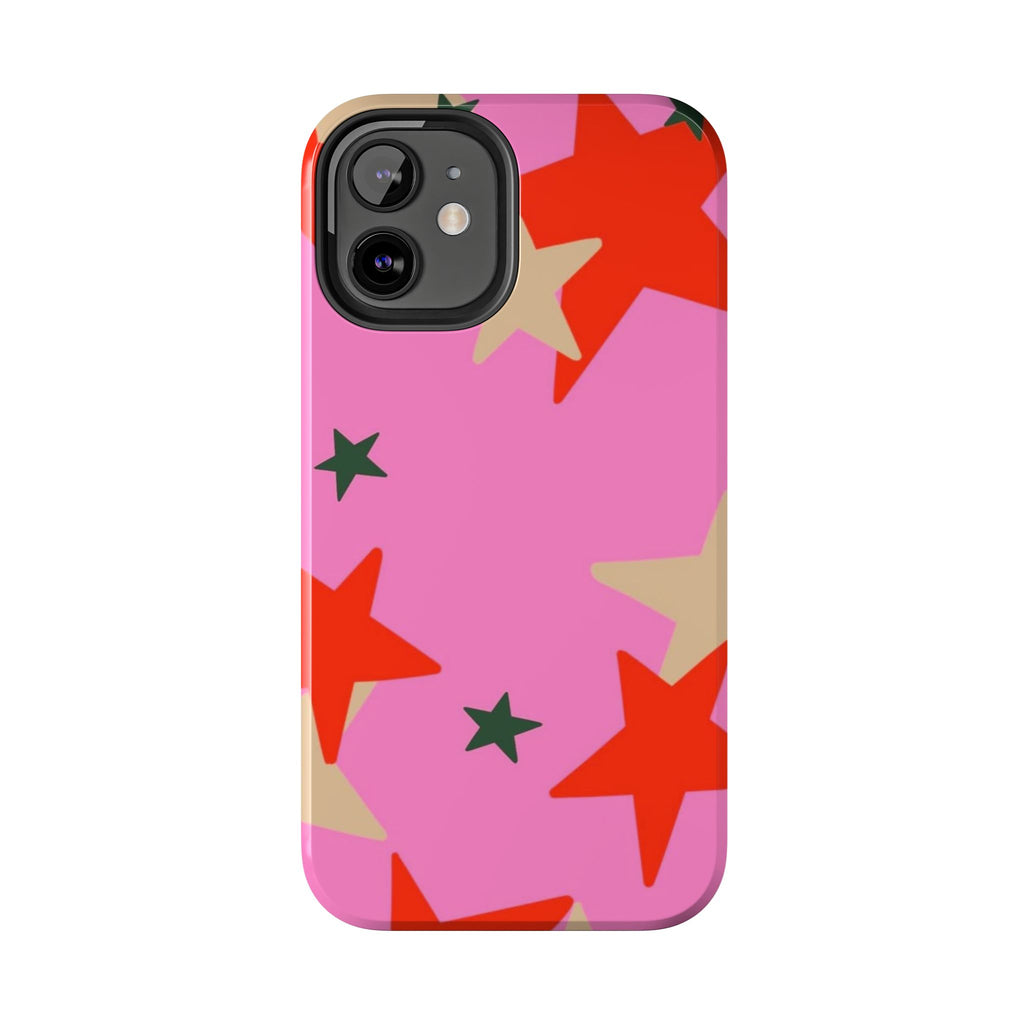 Pink Star Pattern Tough Phone Case