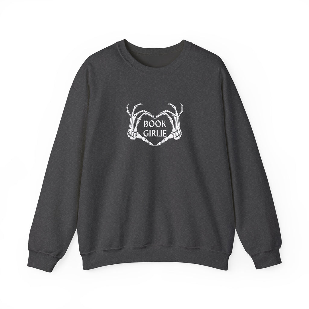 Book Girlie Skeleton Heart Crewneck Sweatshirt