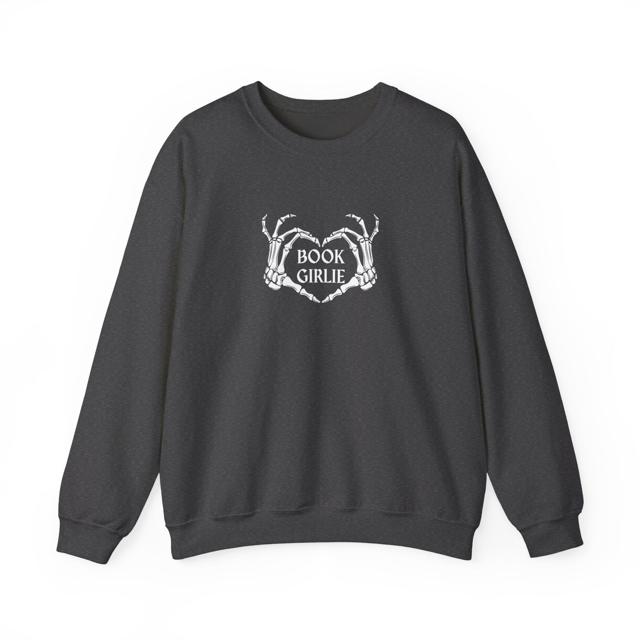 Book Girlie Skeleton Heart Crewneck Sweatshirt