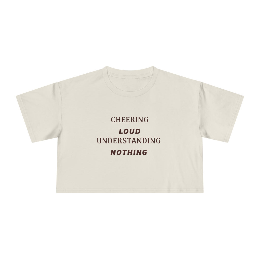 Cheerful Women's Crop Tee, Motivational T-Shirt for Casual Outfits, Fun Gift for Birthdays, Festivals, and Everyday Wear