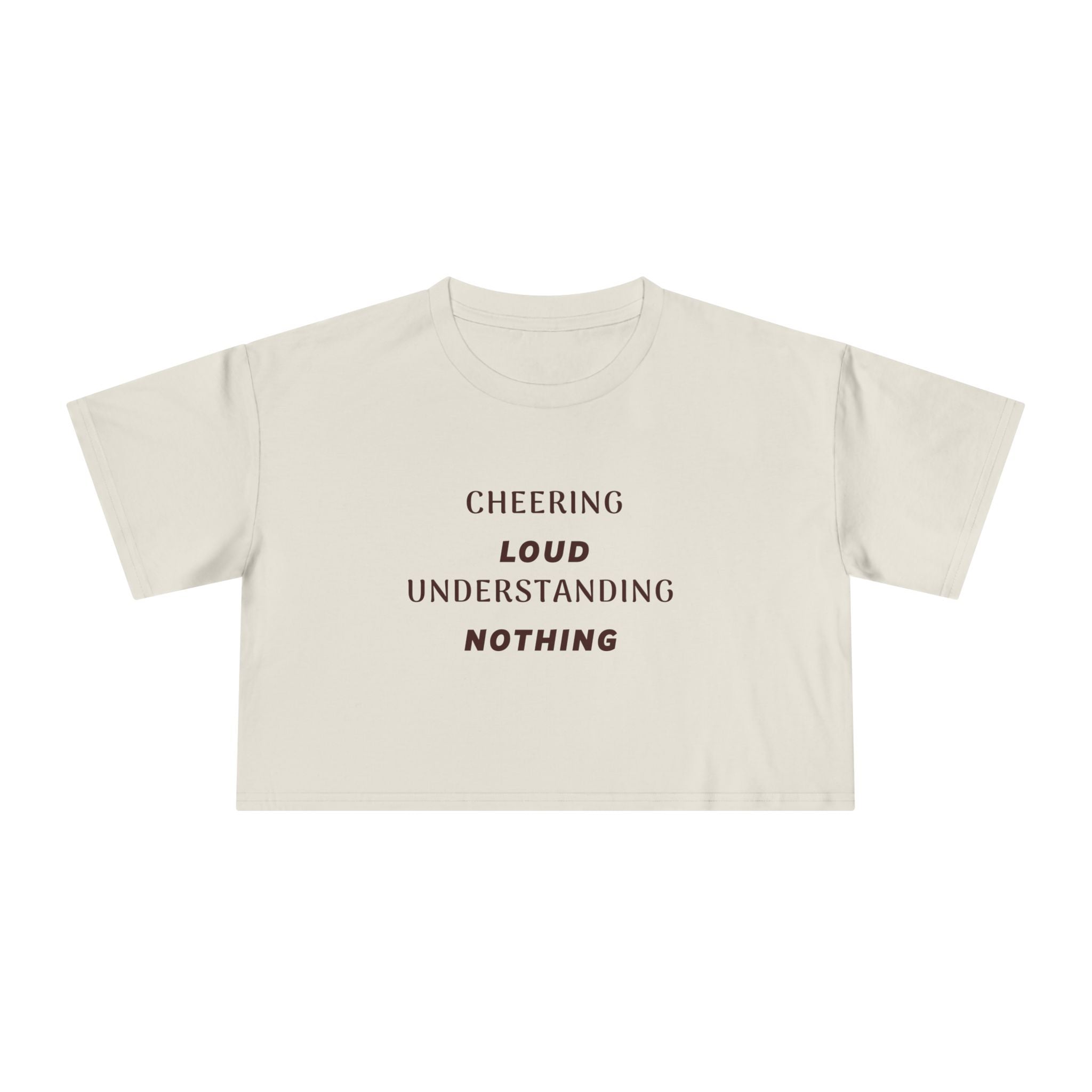 Cheerful Women's Crop Tee, Motivational T-Shirt for Casual Outfits, Fun Gift for Birthdays, Festivals, and Everyday Wear