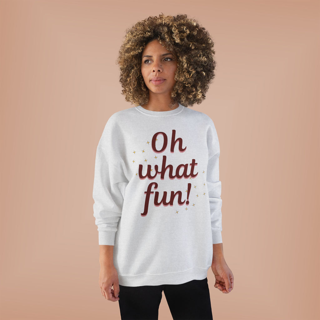 Oh What Fun! Unisex Eco-Friendly Crewneck Sweatshirt