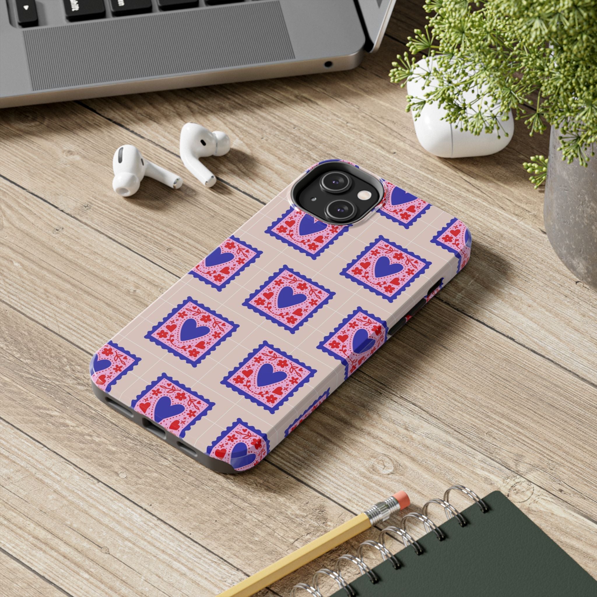 Heart Stamp Tough Phone Case