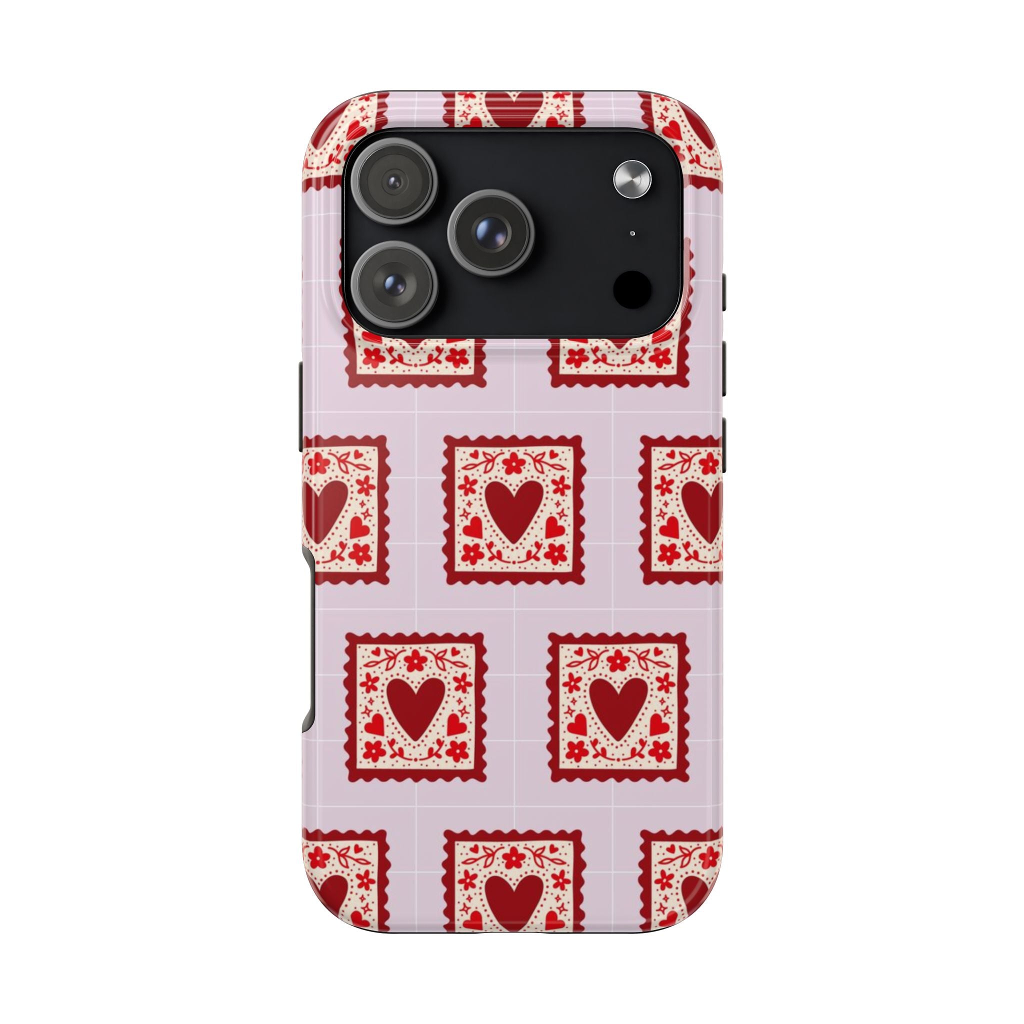 Red Heart Stamp Tough Phone Case