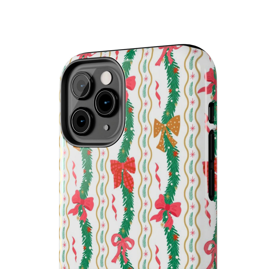 Festive Holiday Phone Cases with Cheerful Bows