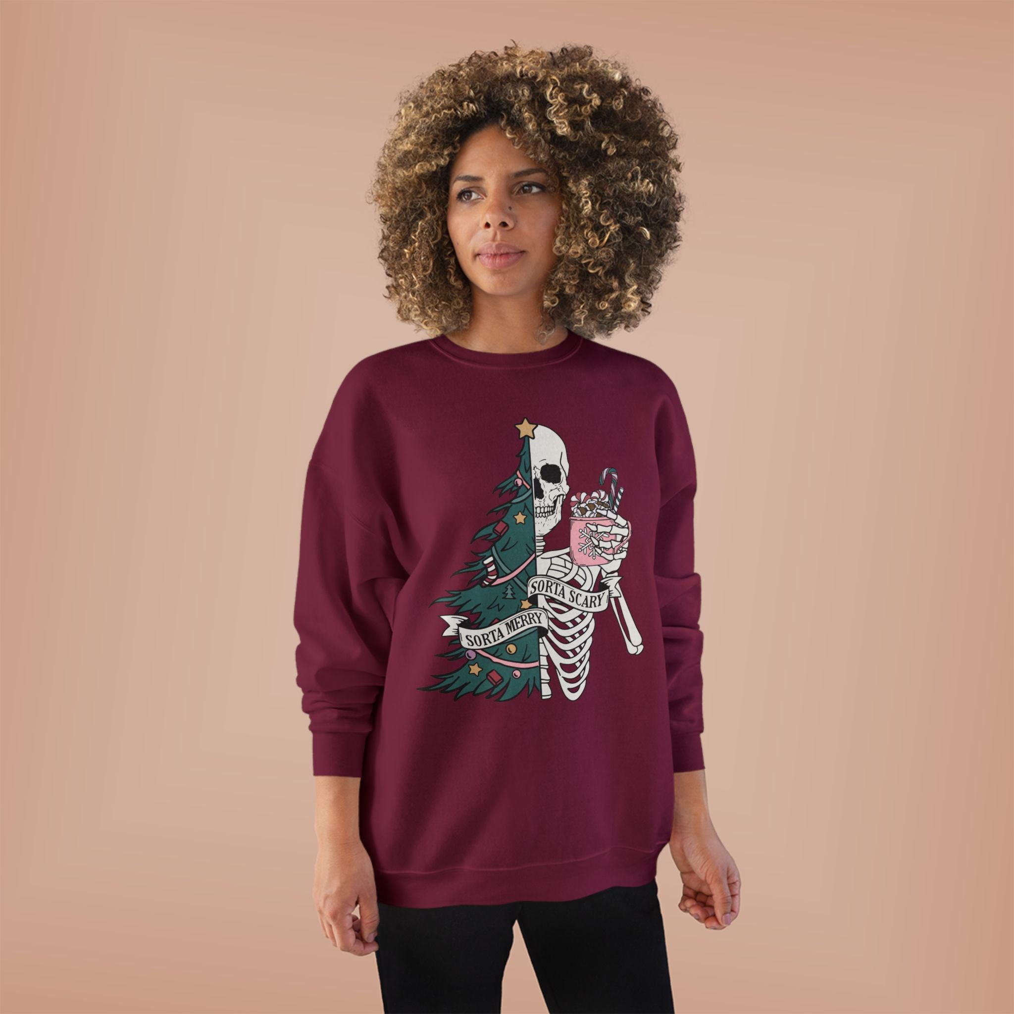 Grunge Christmas Crewneck Sweatshirt