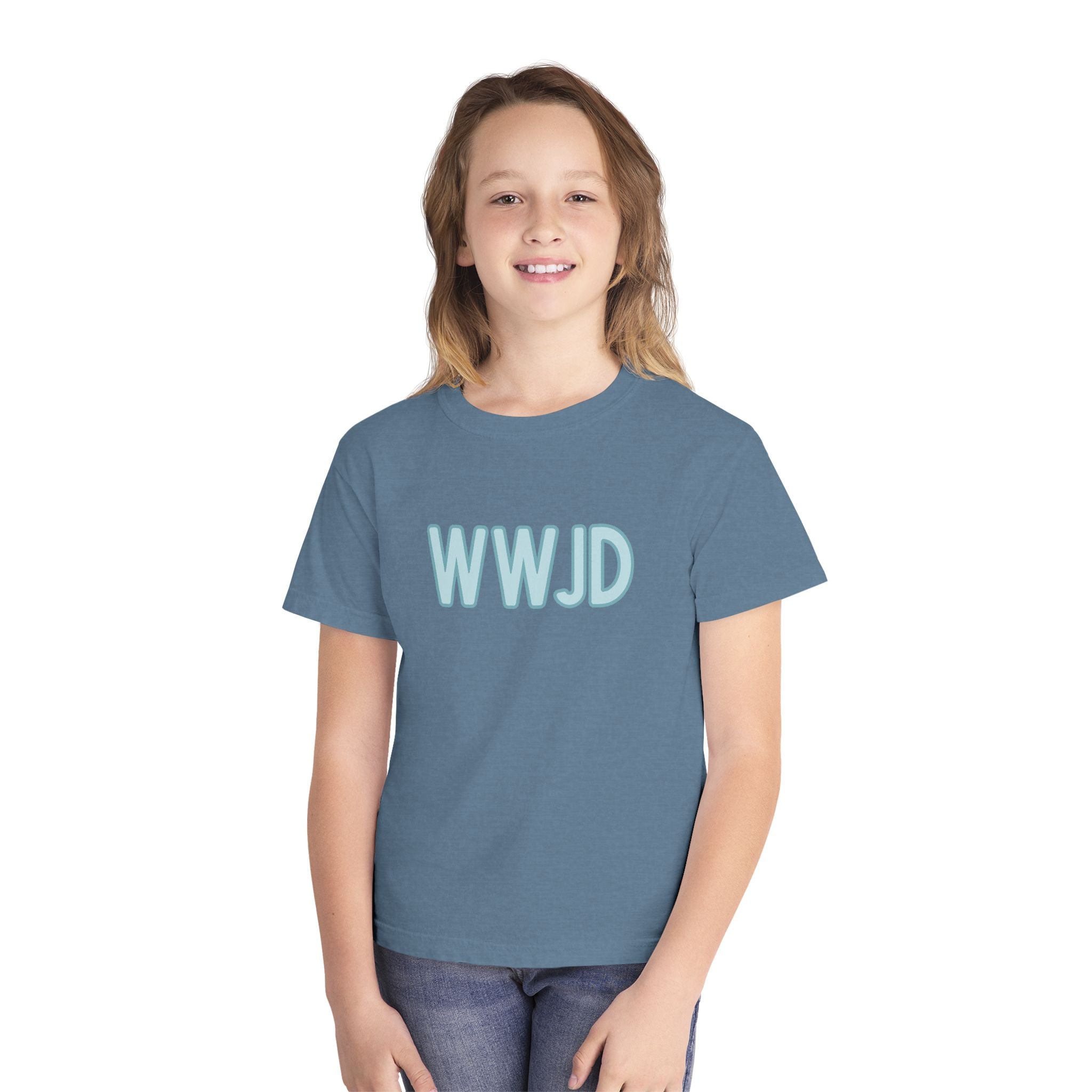 Youth WWJD Midweight Tee for Faith-Inspired Kids