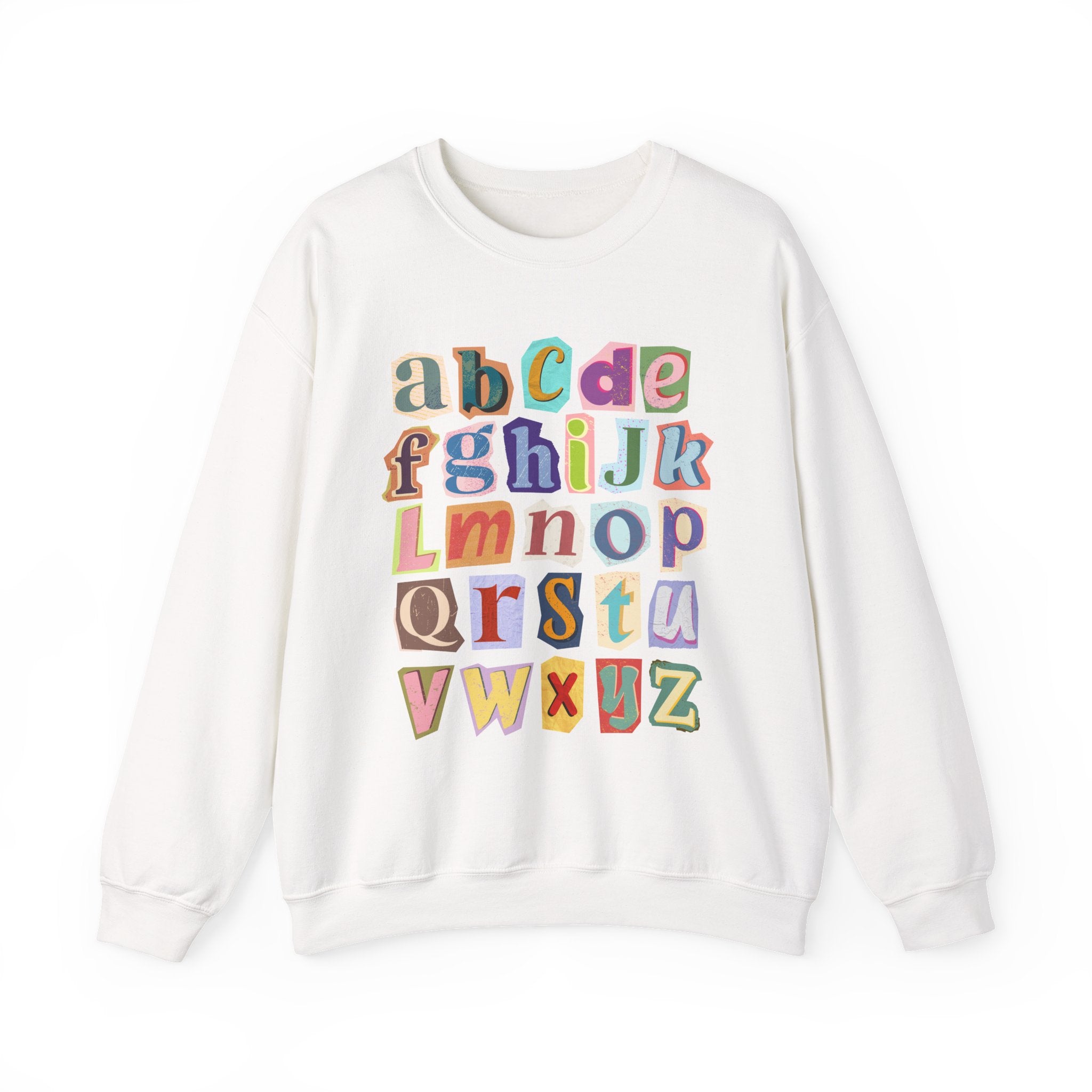 Colorful Alphabet Crewneck Sweatshirt