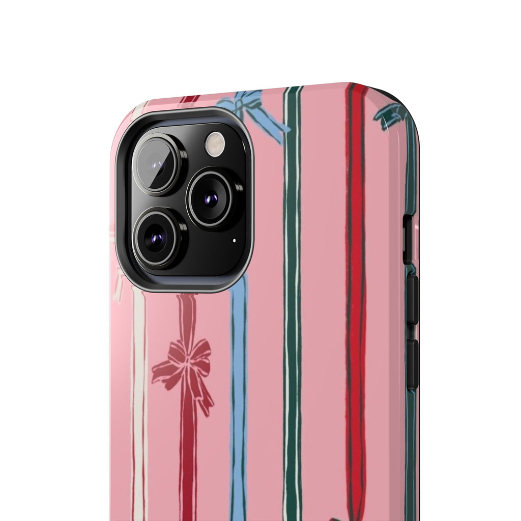 Holiday Bow Pattern Tough Phone Case