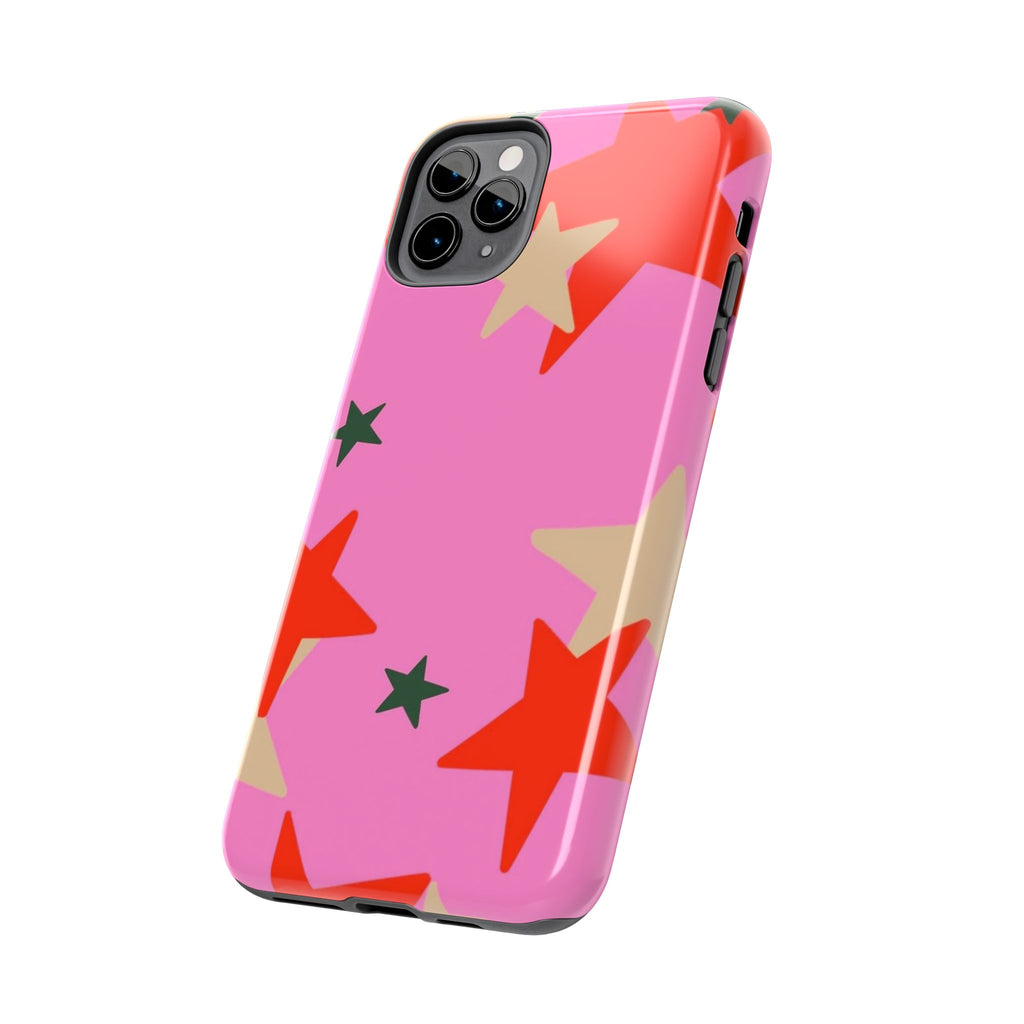 Pink Star Pattern Tough Phone Case