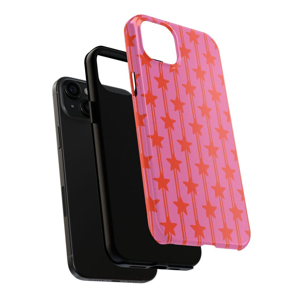 Pink Star Stripe Tough Phone Case