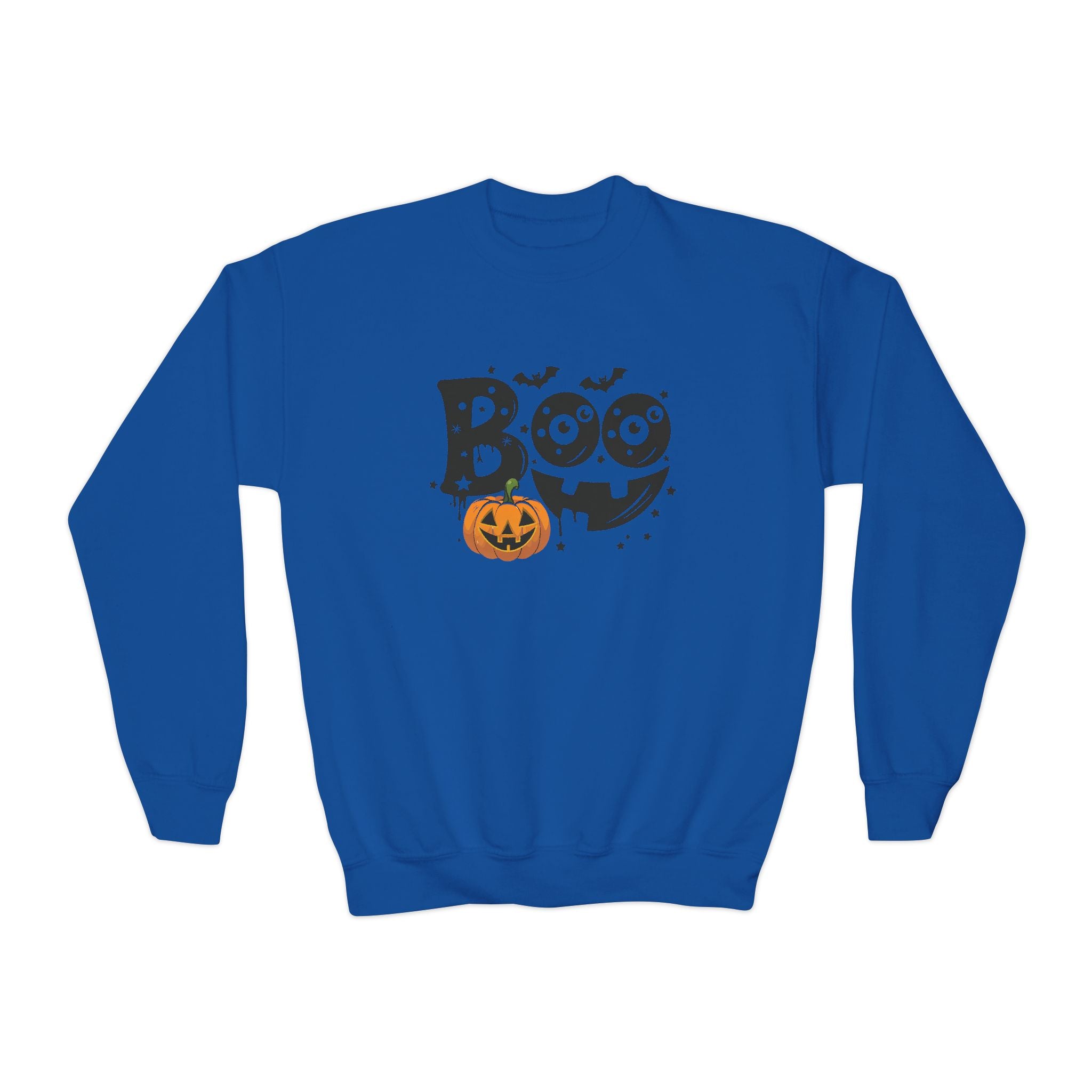Youth Boo Crewneck Halloween Sweatshirt