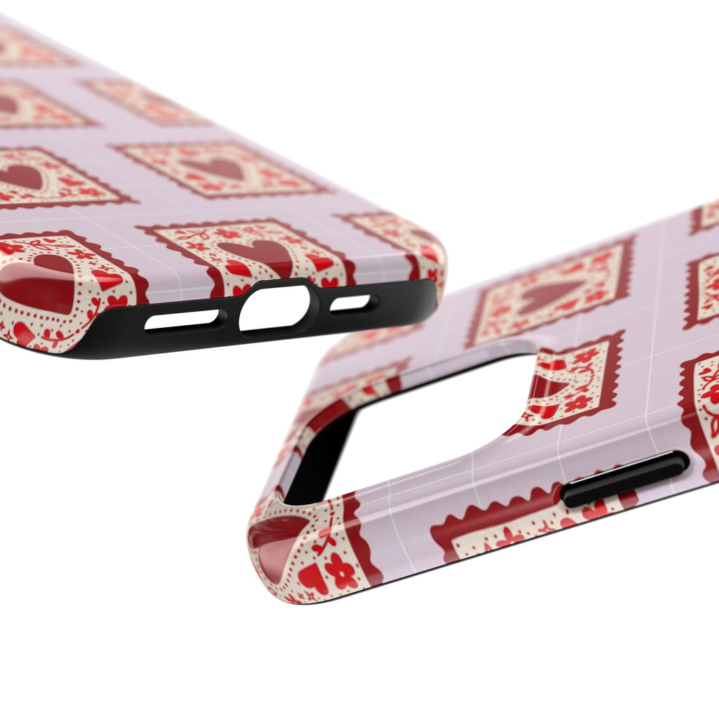 Red Heart Stamp Tough Phone Case
