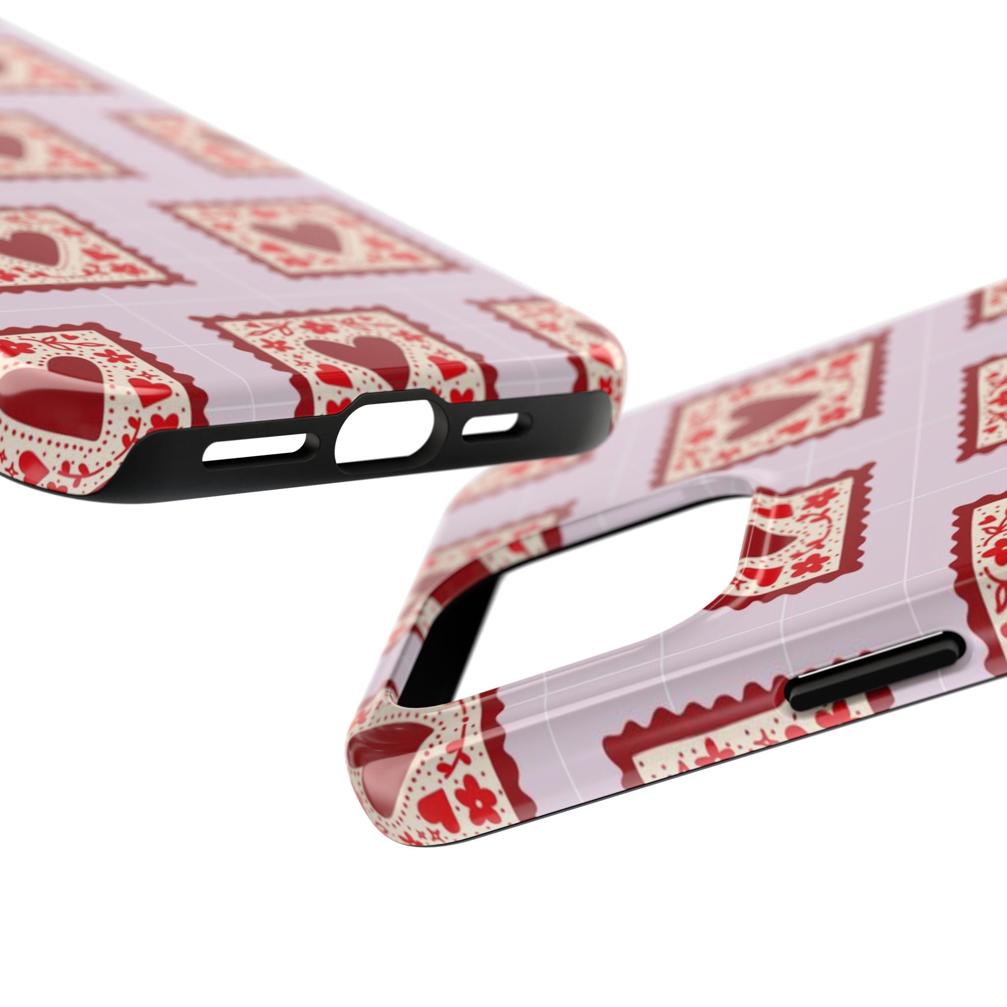 Red Heart Stamp Tough Phone Case