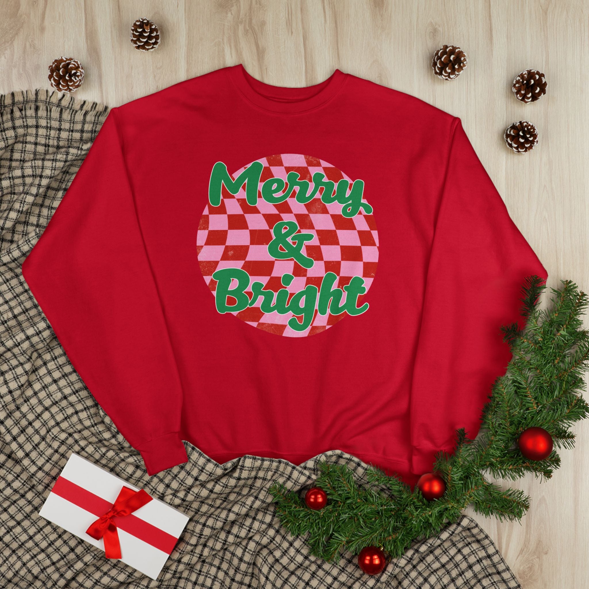 Merry & Bright Eco-Friendly Crewneck Sweatshirt
