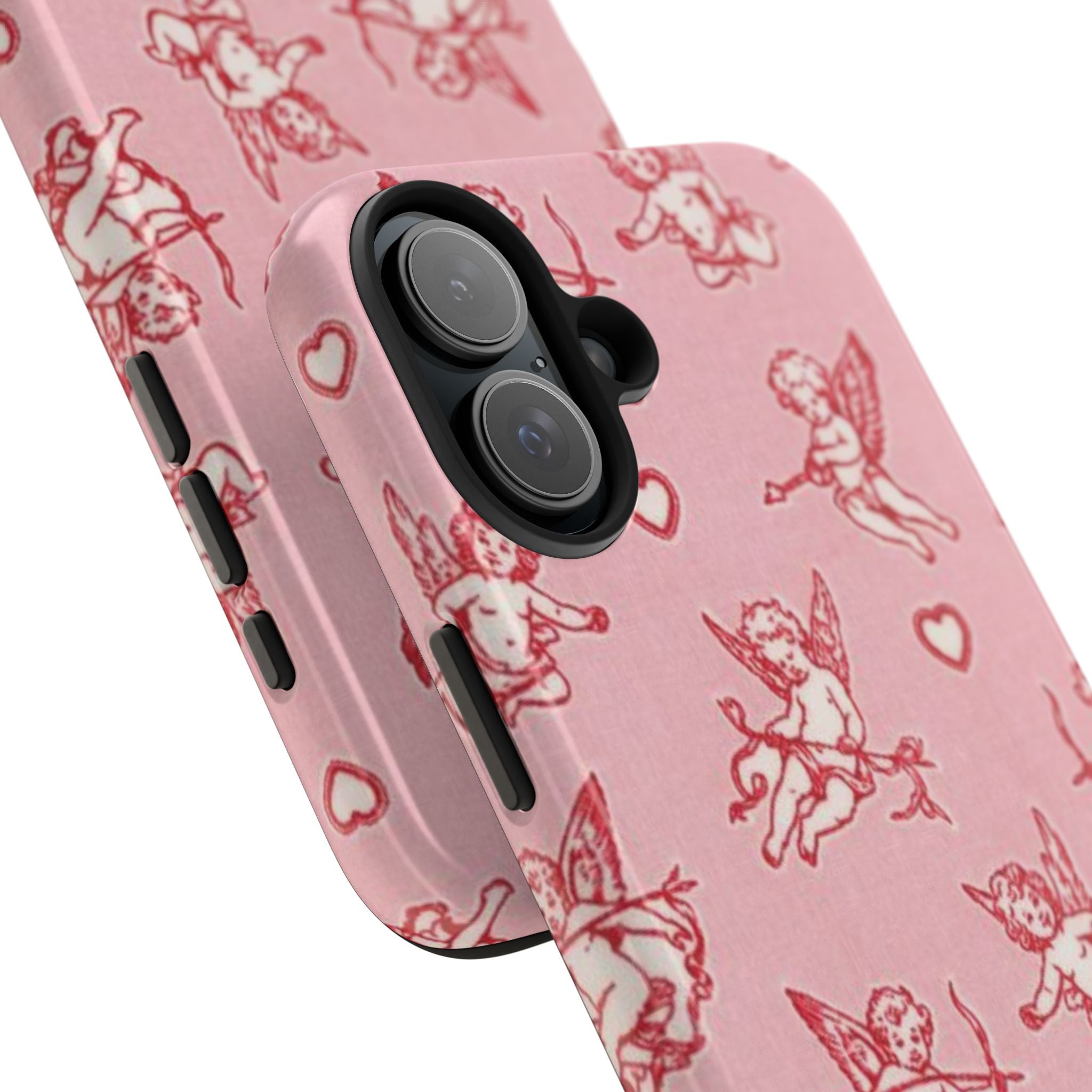 Pink Cupid Pattern Tough Phone Case – Valentine’s Day Protective Case