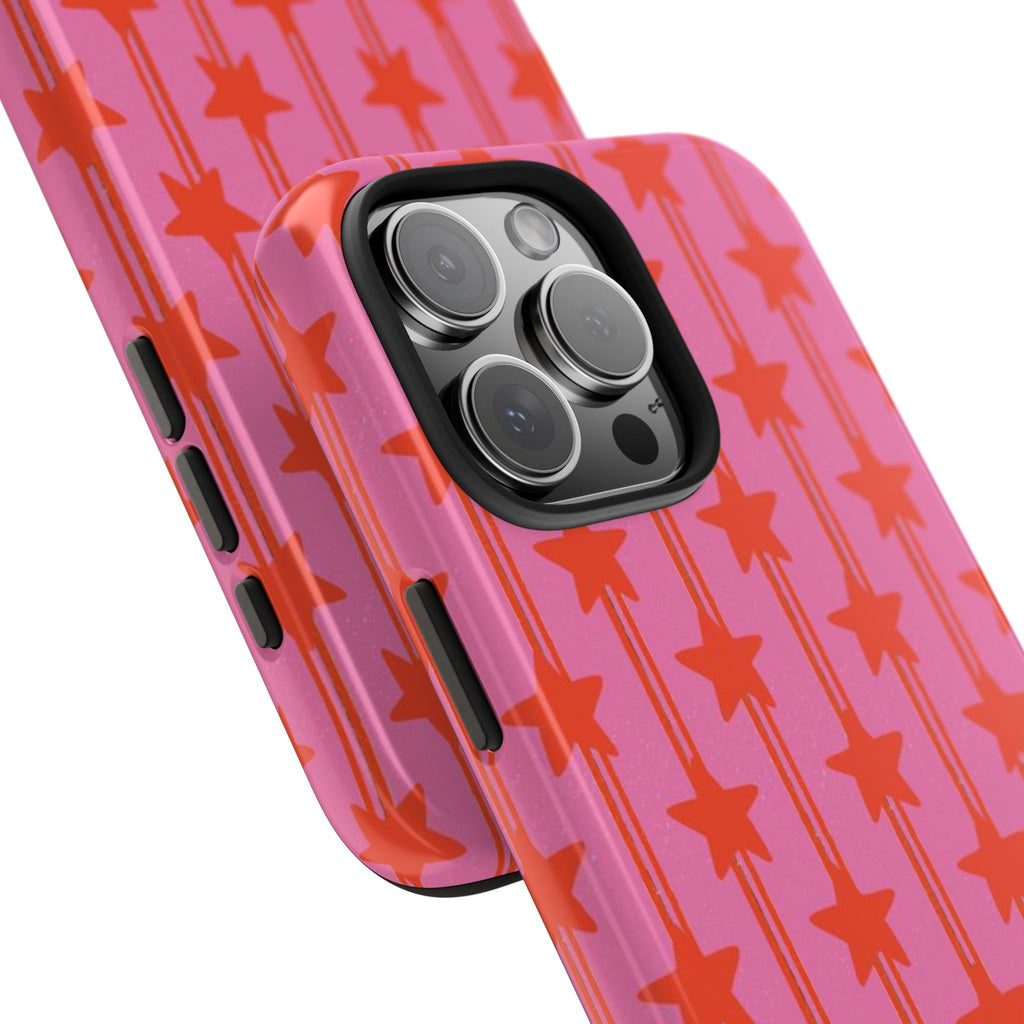 Pink Star Stripe Tough Phone Case
