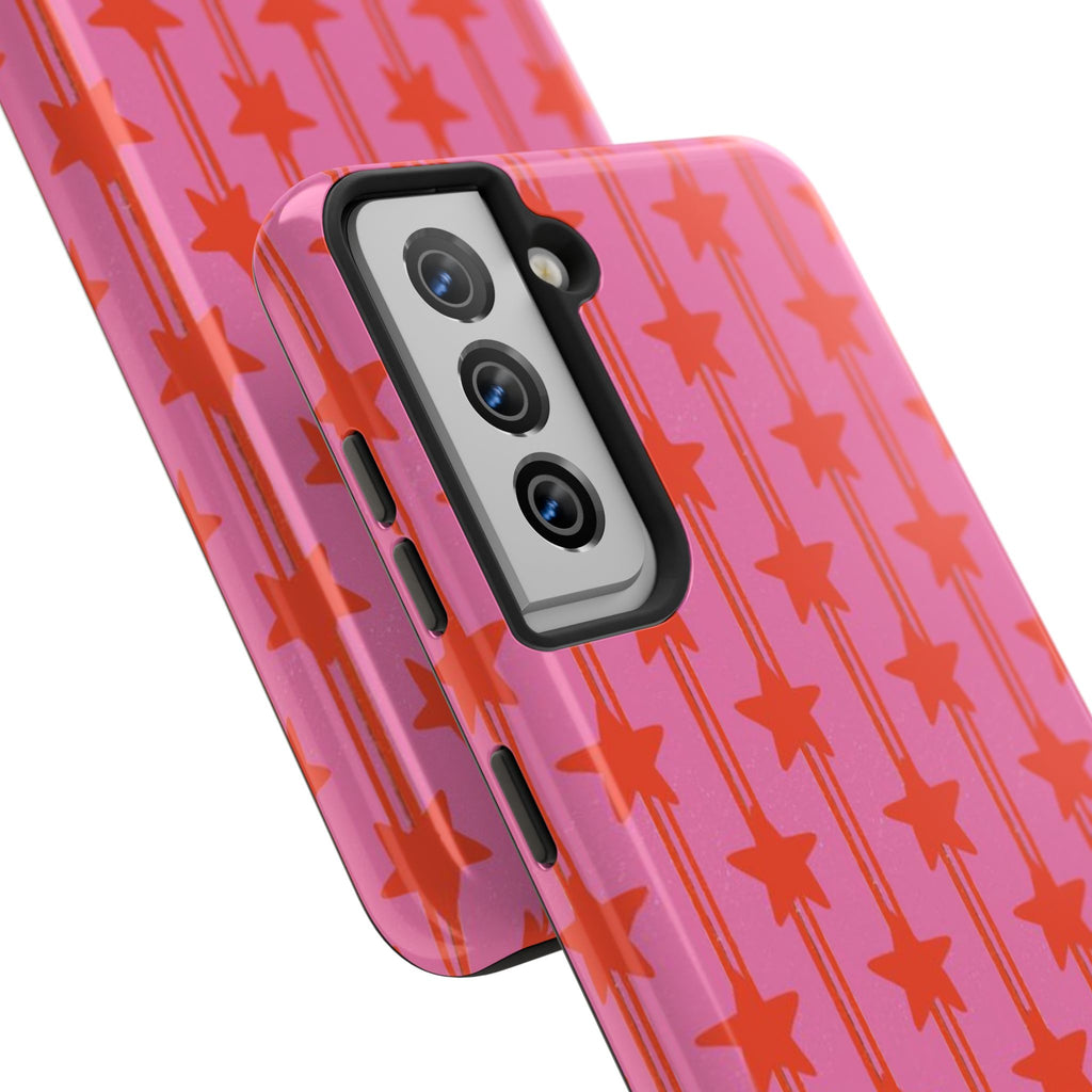 Pink Star Stripe Tough Phone Case