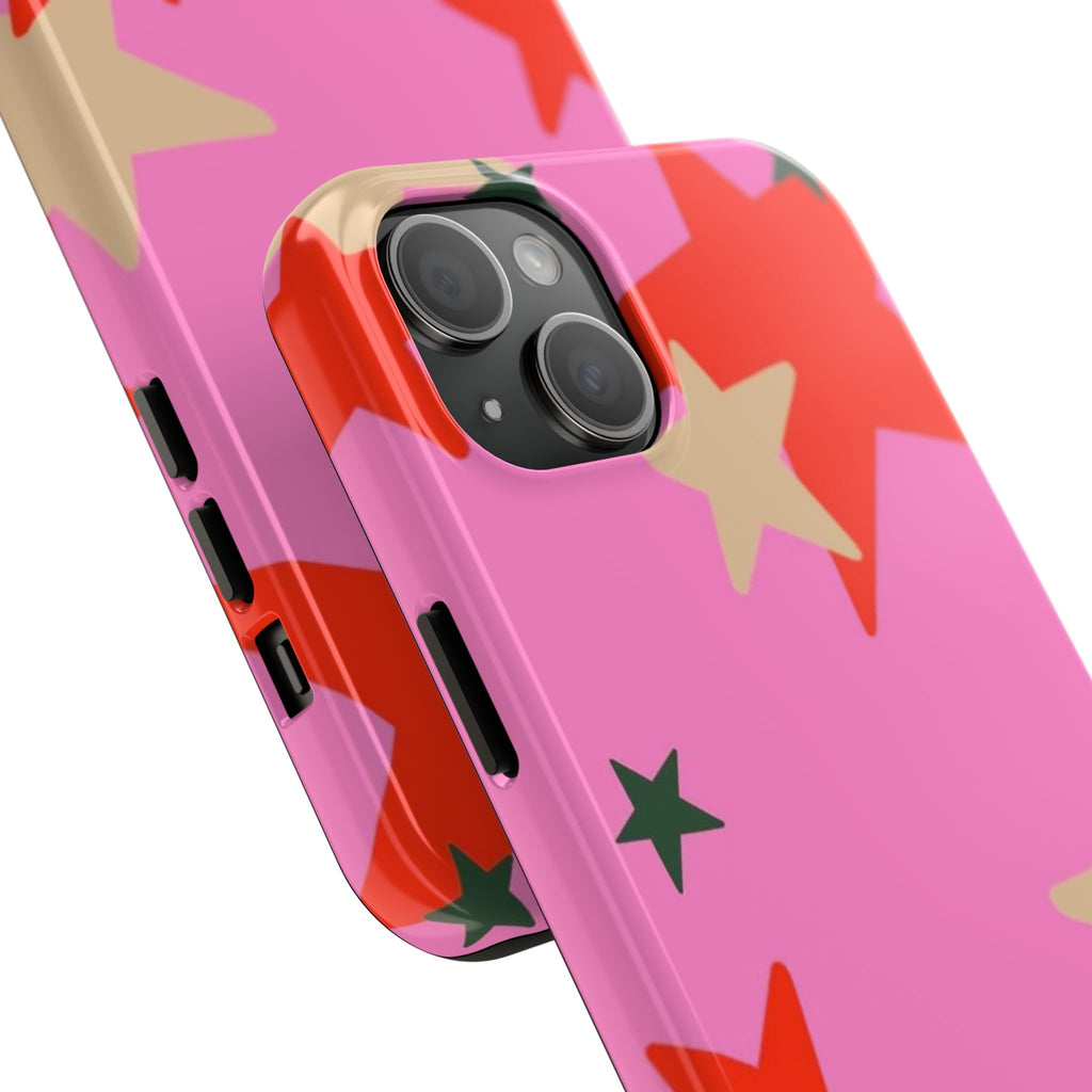 Pink Star Pattern Tough Phone Case