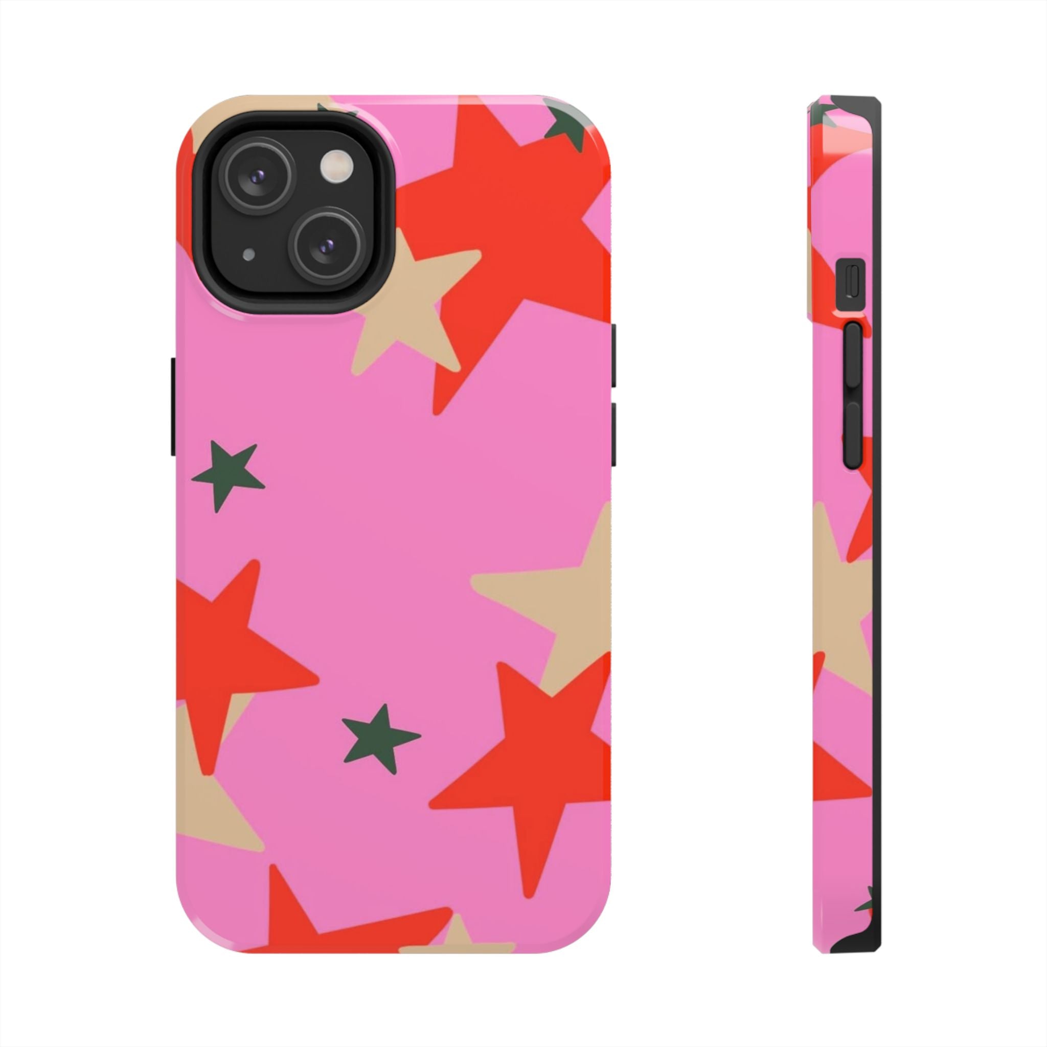 Pink Star Pattern Tough Phone Case
