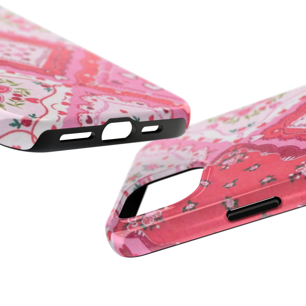 Pink Bandana Heart Tough Phone Case