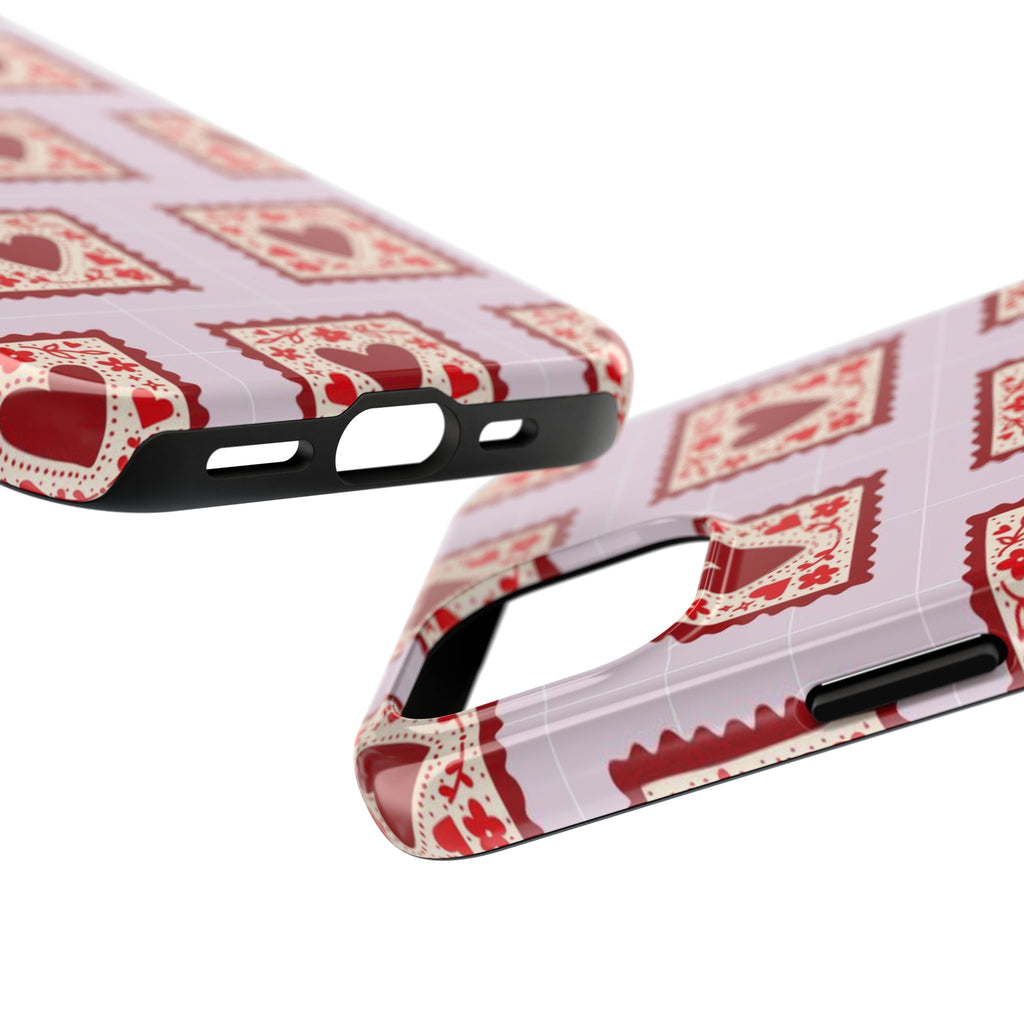 Red Heart Stamp Tough Phone Case