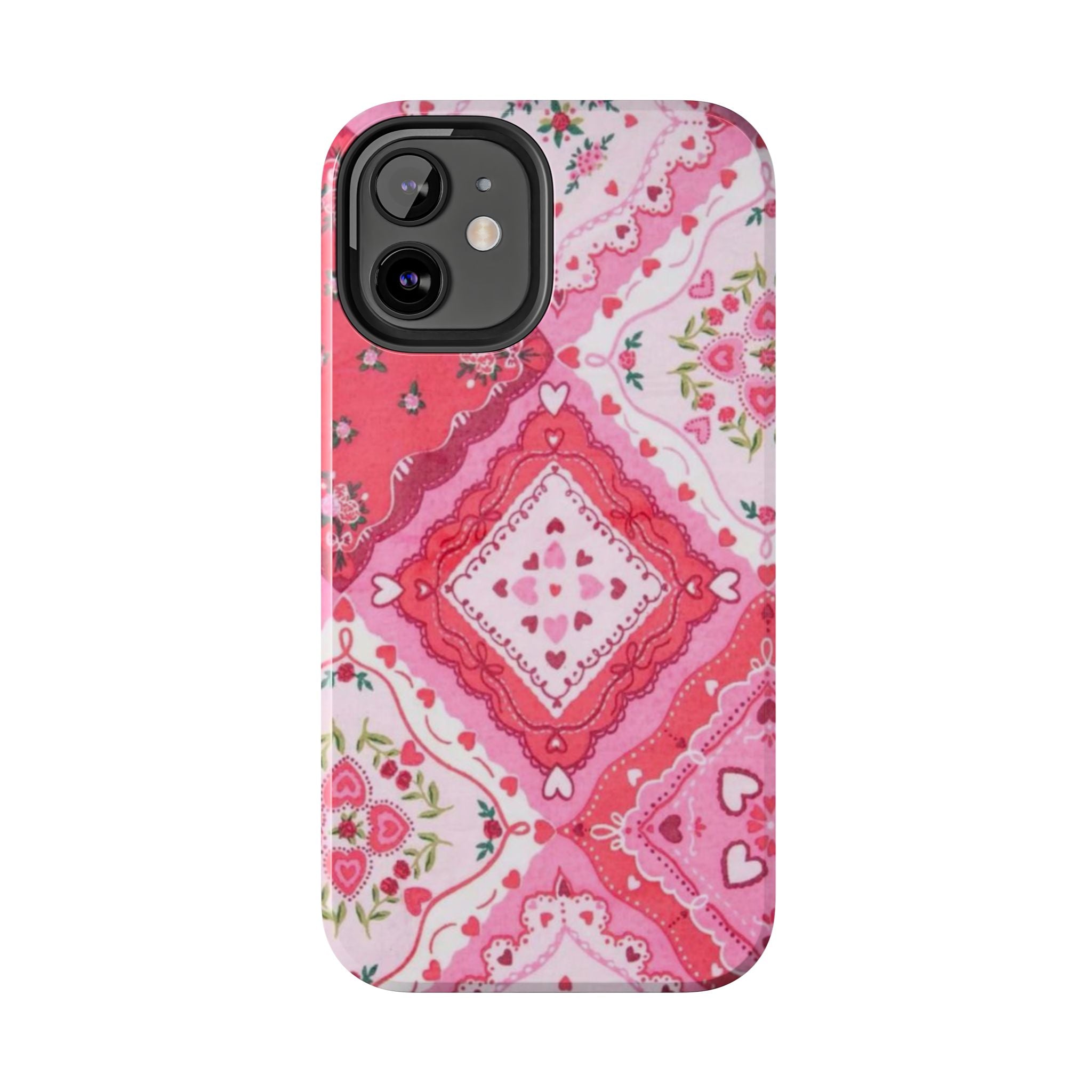 Pink Bandana Heart Tough Phone Case