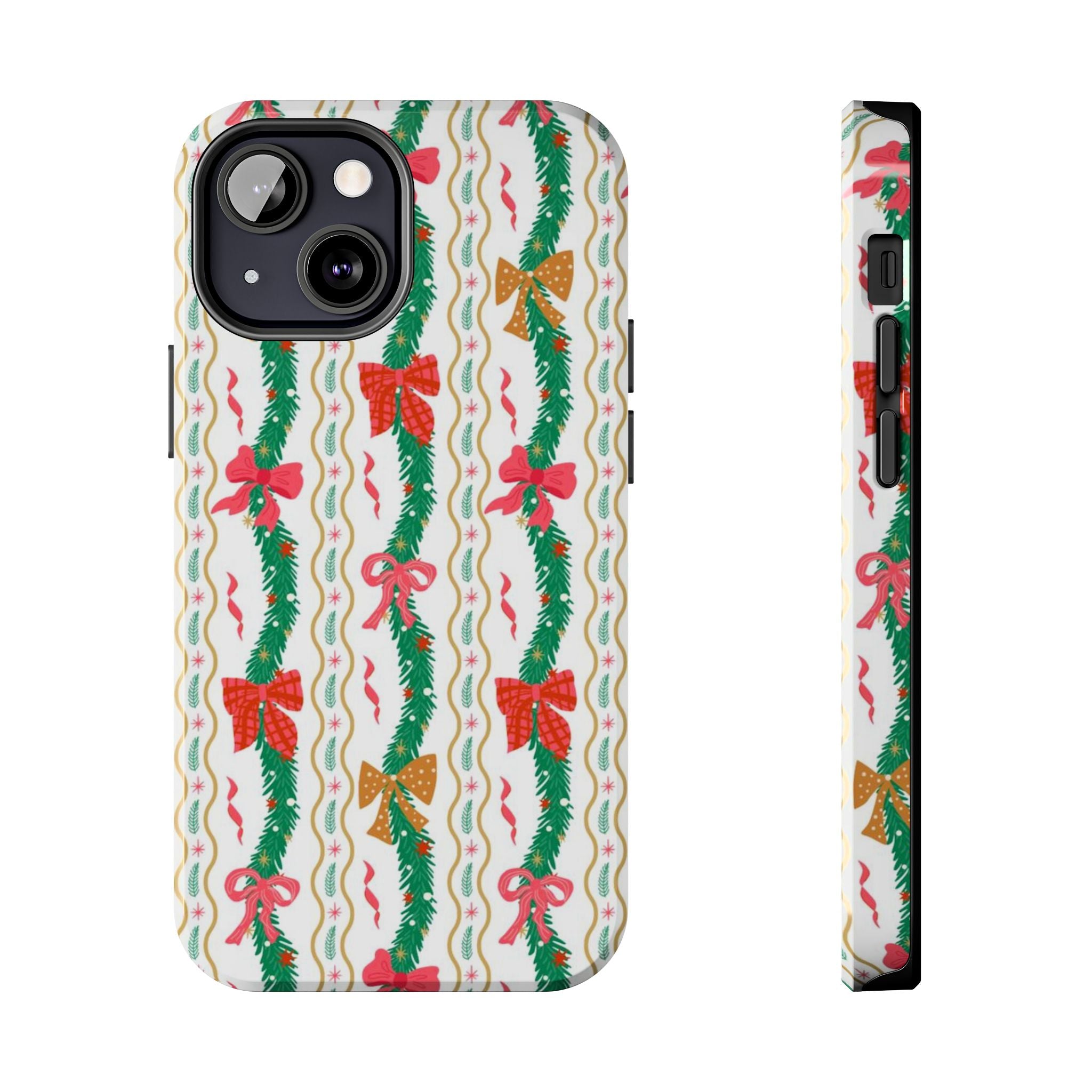 Festive Holiday Phone Cases with Cheerful Bows