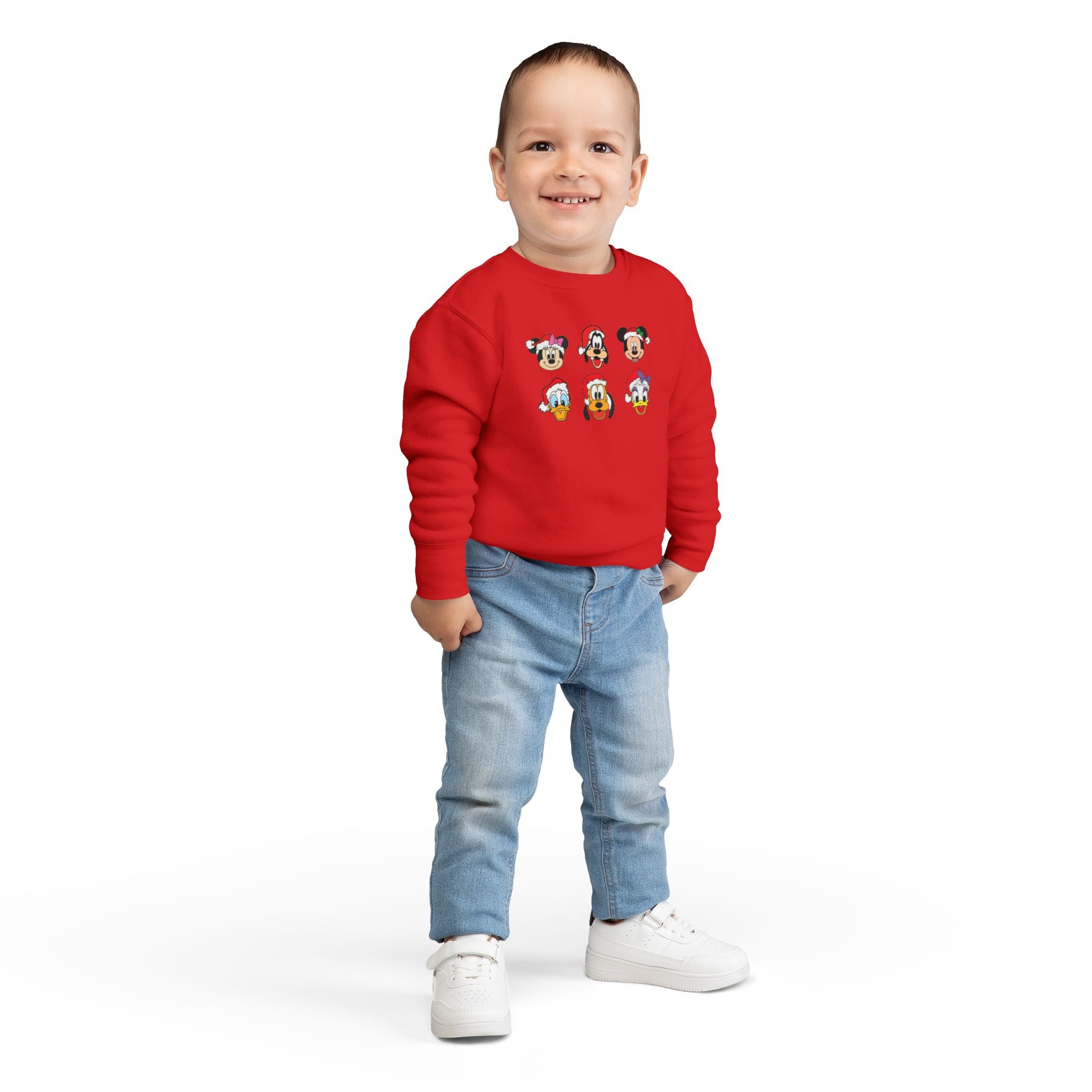 Toddler Sweatshirt - Cute Christmas Cartoon Characters
