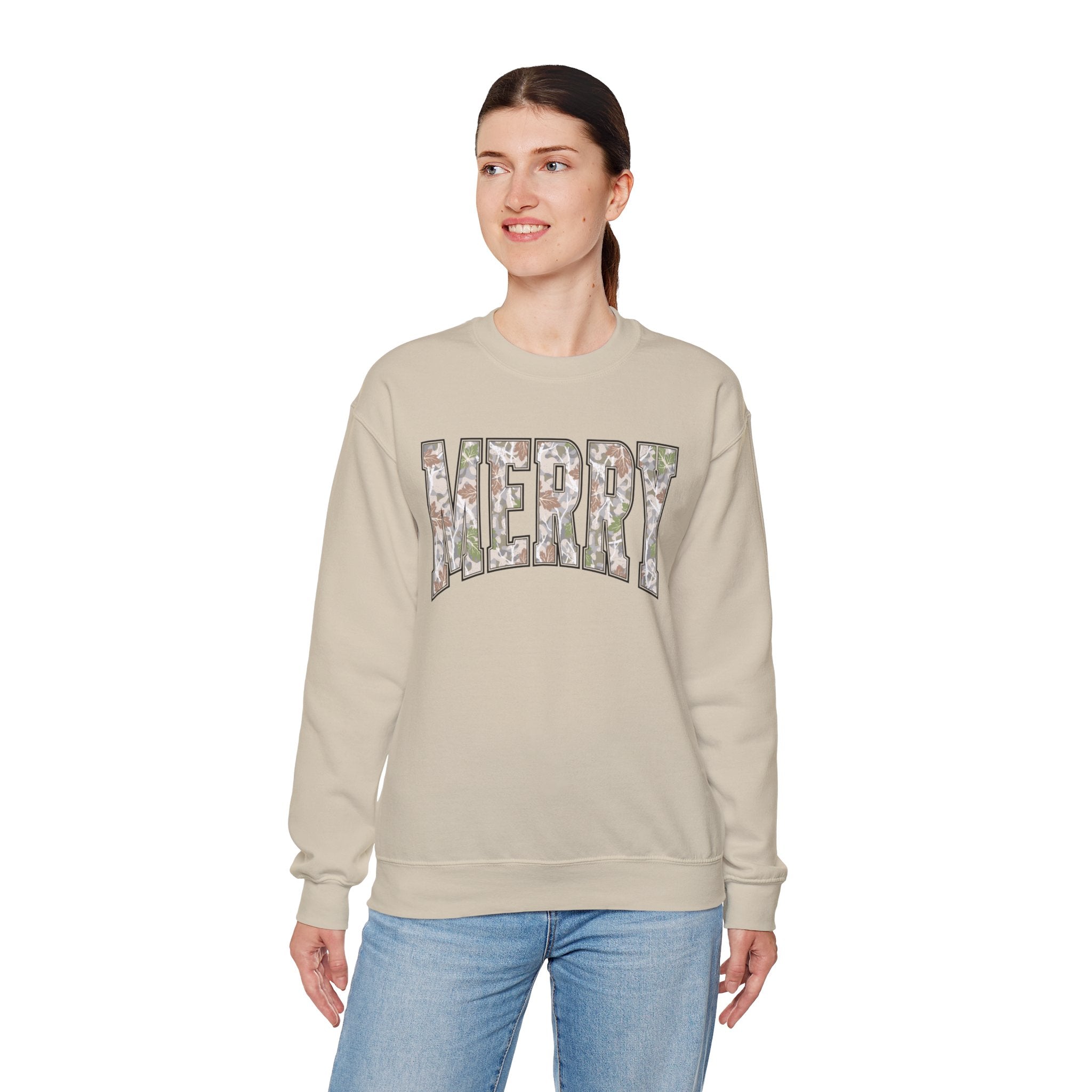 Merry Floral Crewneck Sweatshirt for the Holidays