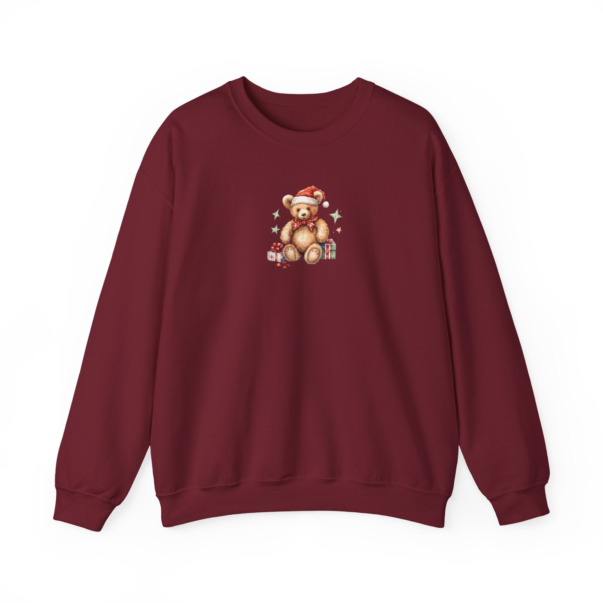 Christmas Teddy Sweatshirt – Cute Santa Bear Holiday Crewneck