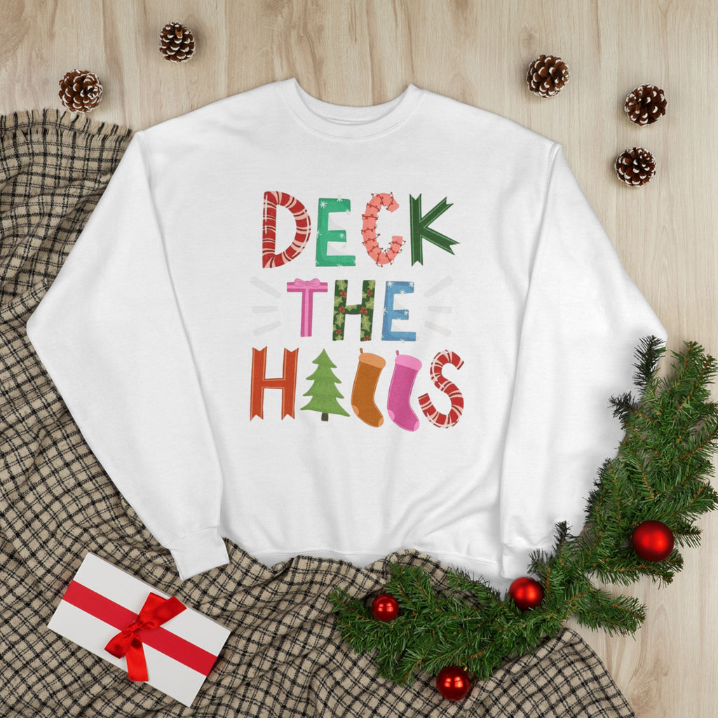 Festive EcoSmart Crewneck Sweatshirt - "Deck the Halls"