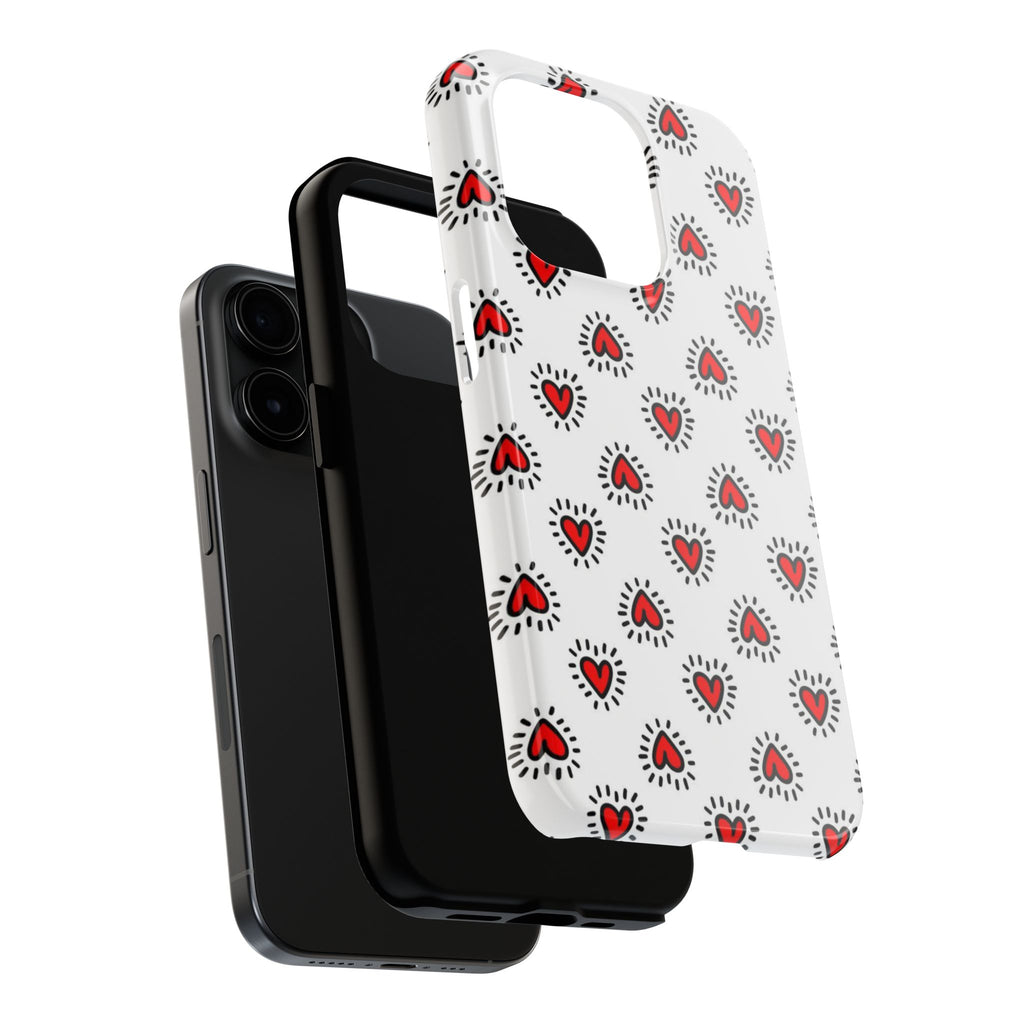 Heart Doodle Tough Phone Case