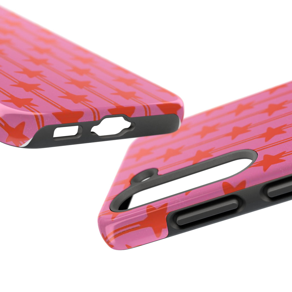Pink Star Stripe Tough Phone Case