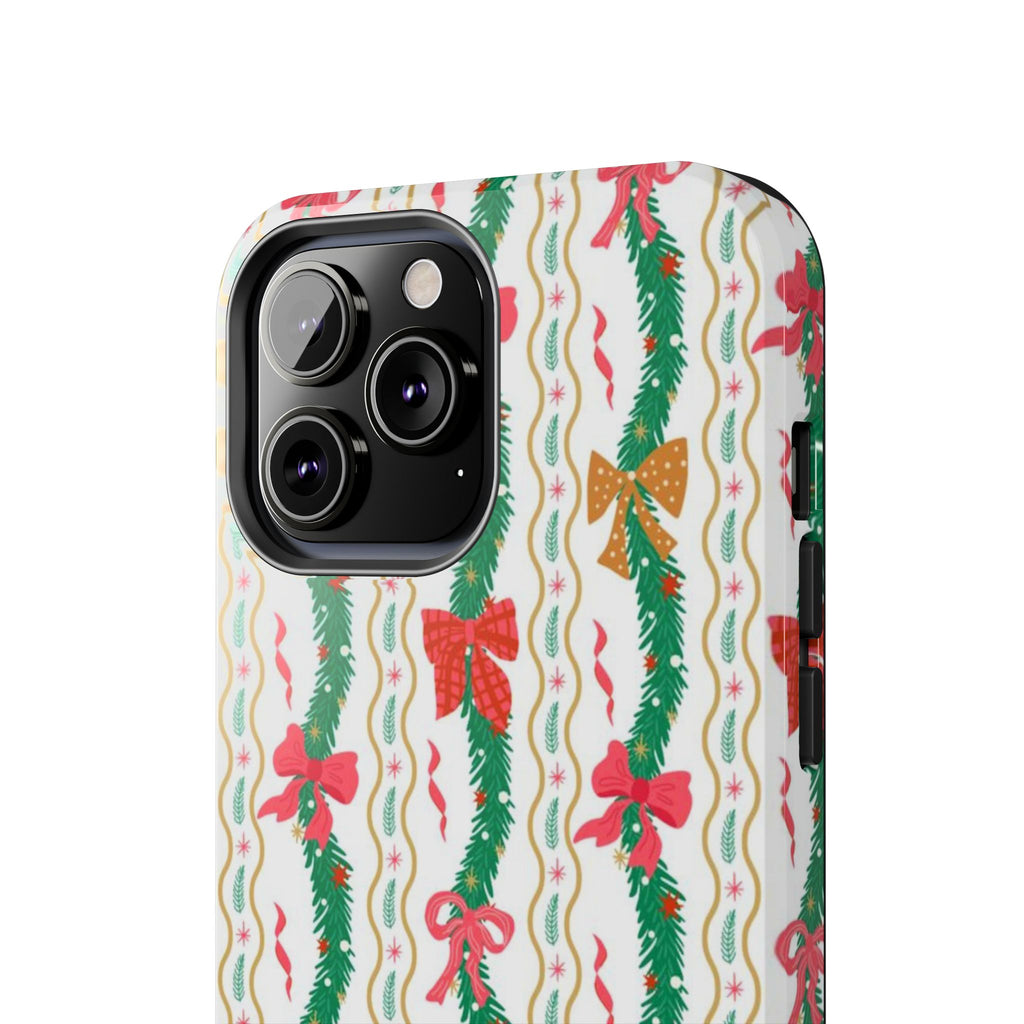 Festive Holiday Phone Cases with Cheerful Bows