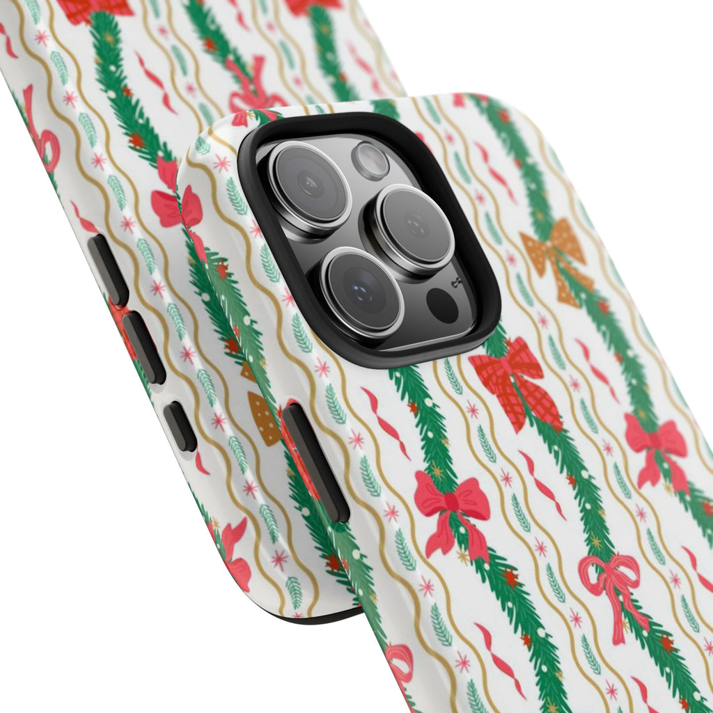 Festive Holiday Phone Cases with Cheerful Bows