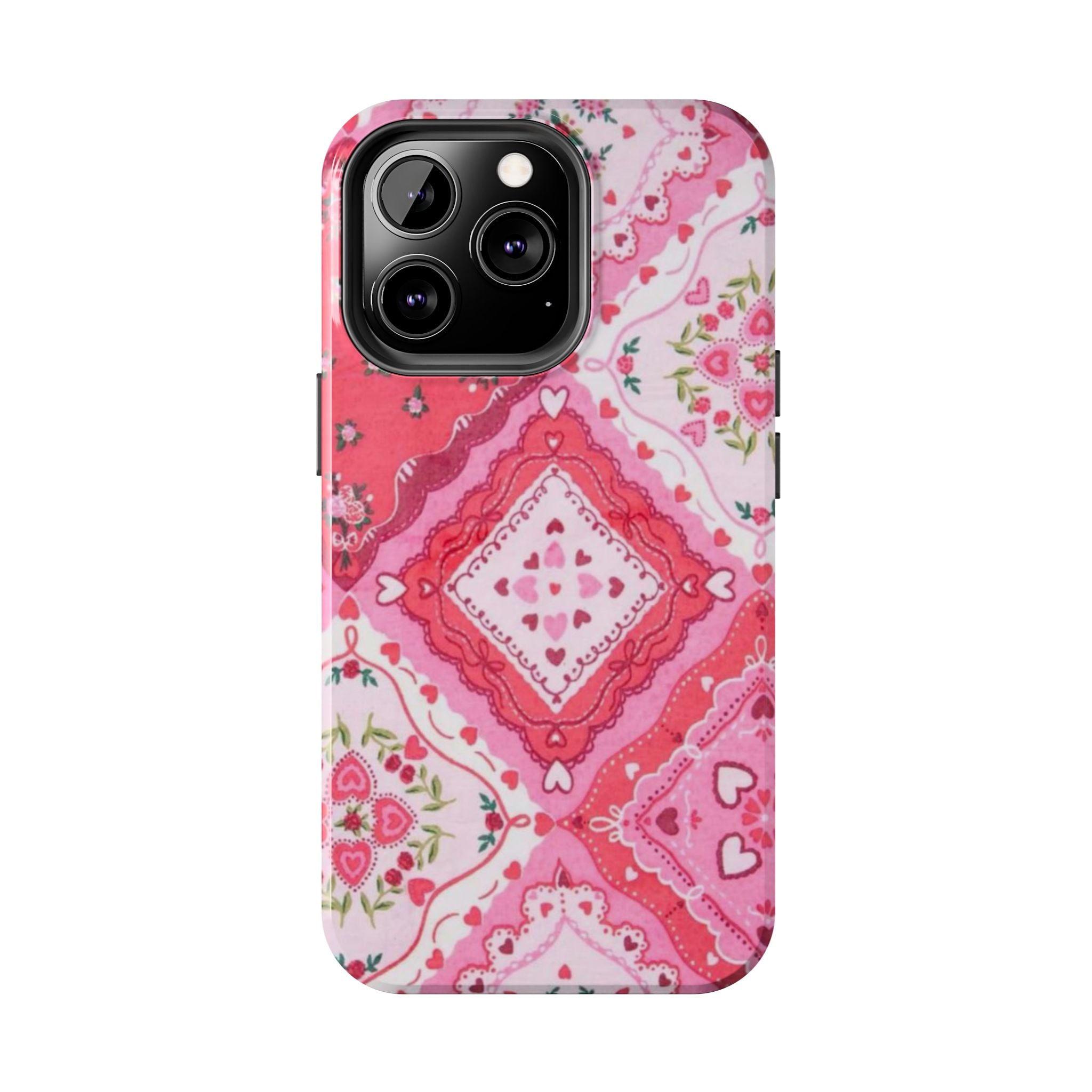 Pink Bandana Heart Tough Phone Case