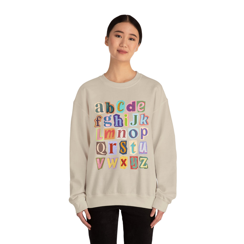 Colorful Alphabet Crewneck Sweatshirt