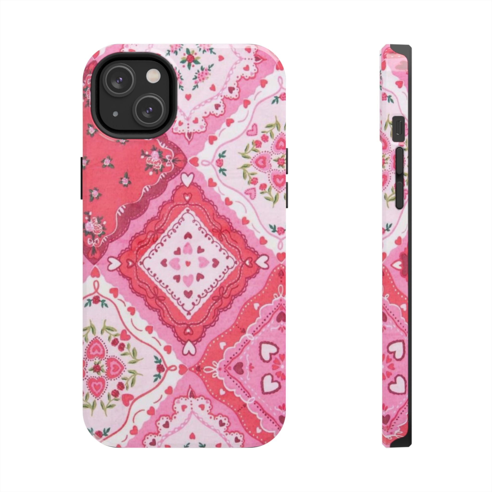 Pink Bandana Heart Tough Phone Case