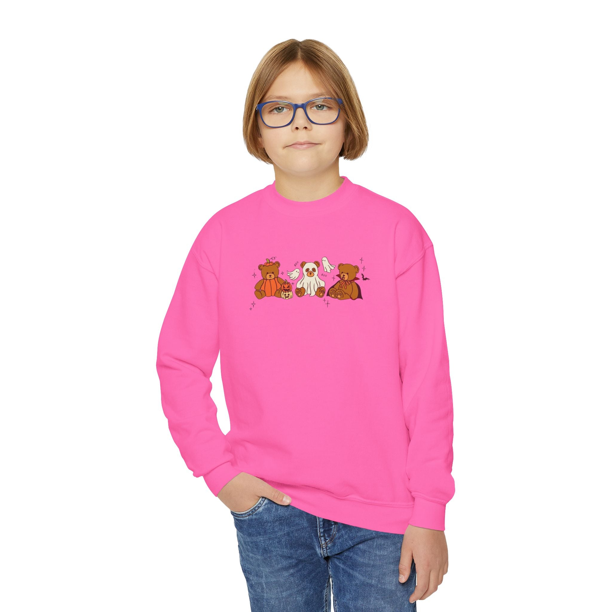 Cozy Bear Family Youth Crewneck Sweatshirt