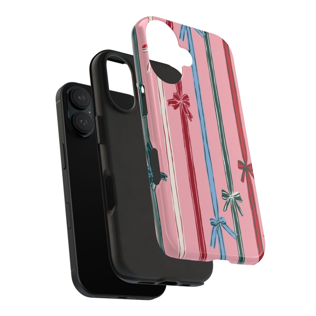 Holiday Bow Pattern Tough Phone Case