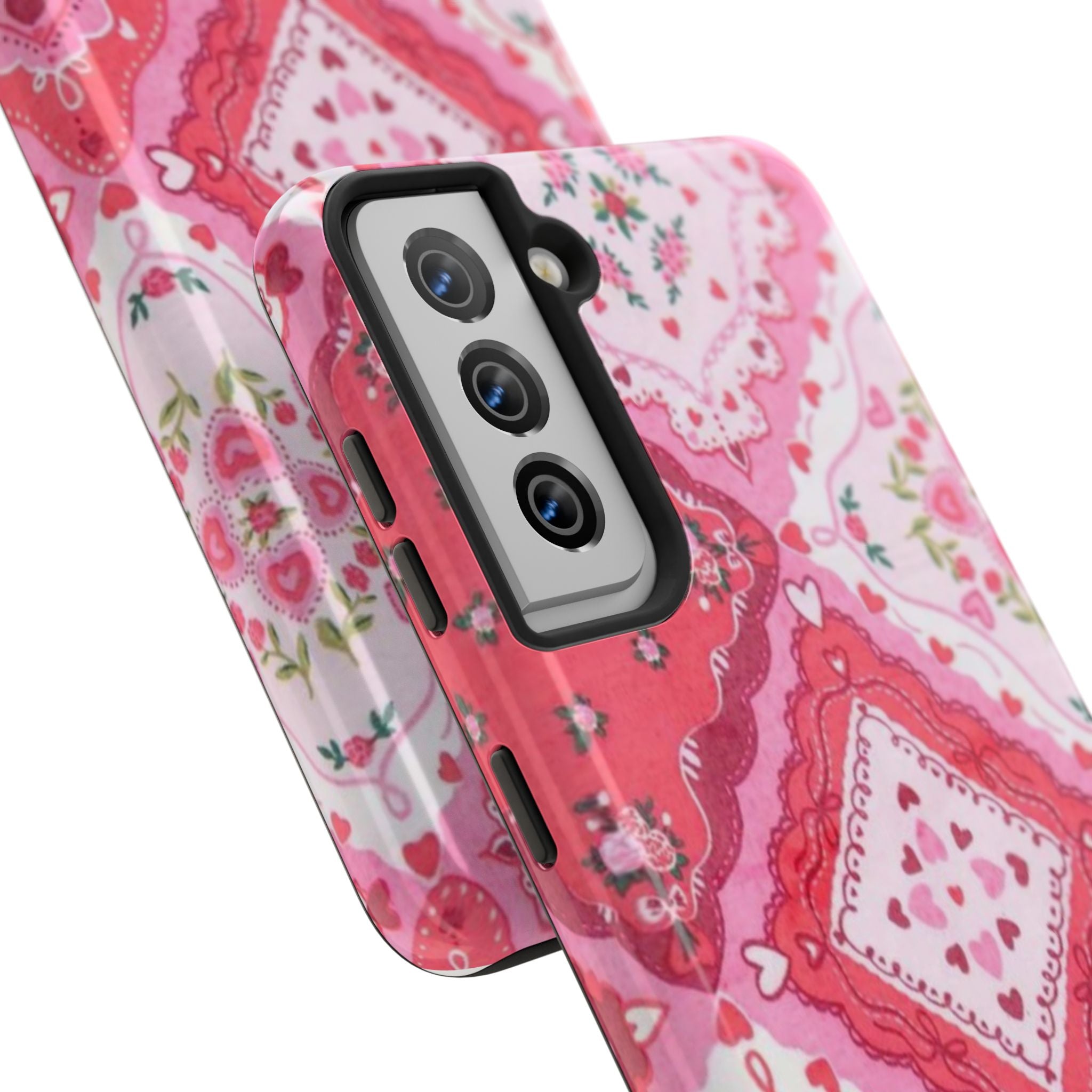 Pink Bandana Heart Tough Phone Case