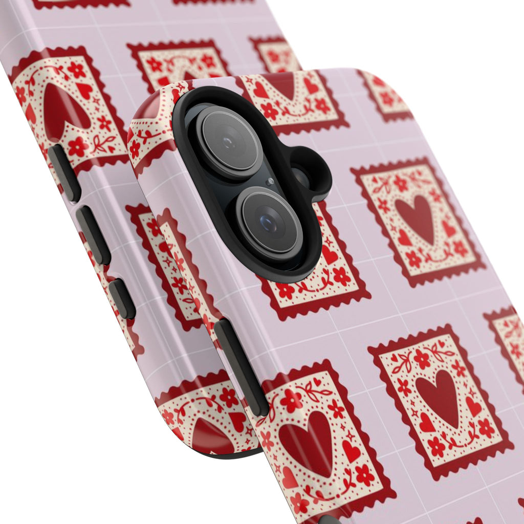 Red Heart Stamp Tough Phone Case