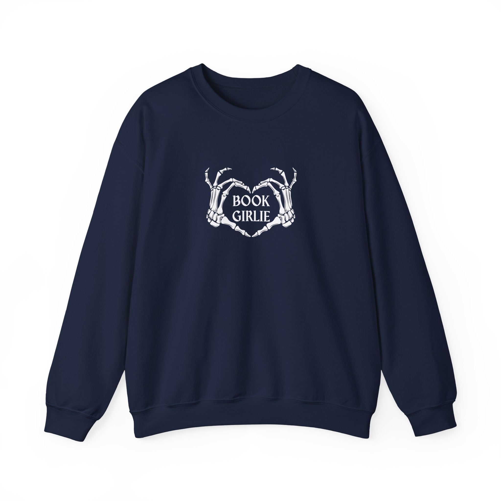 Book Girlie Skeleton Heart Crewneck Sweatshirt