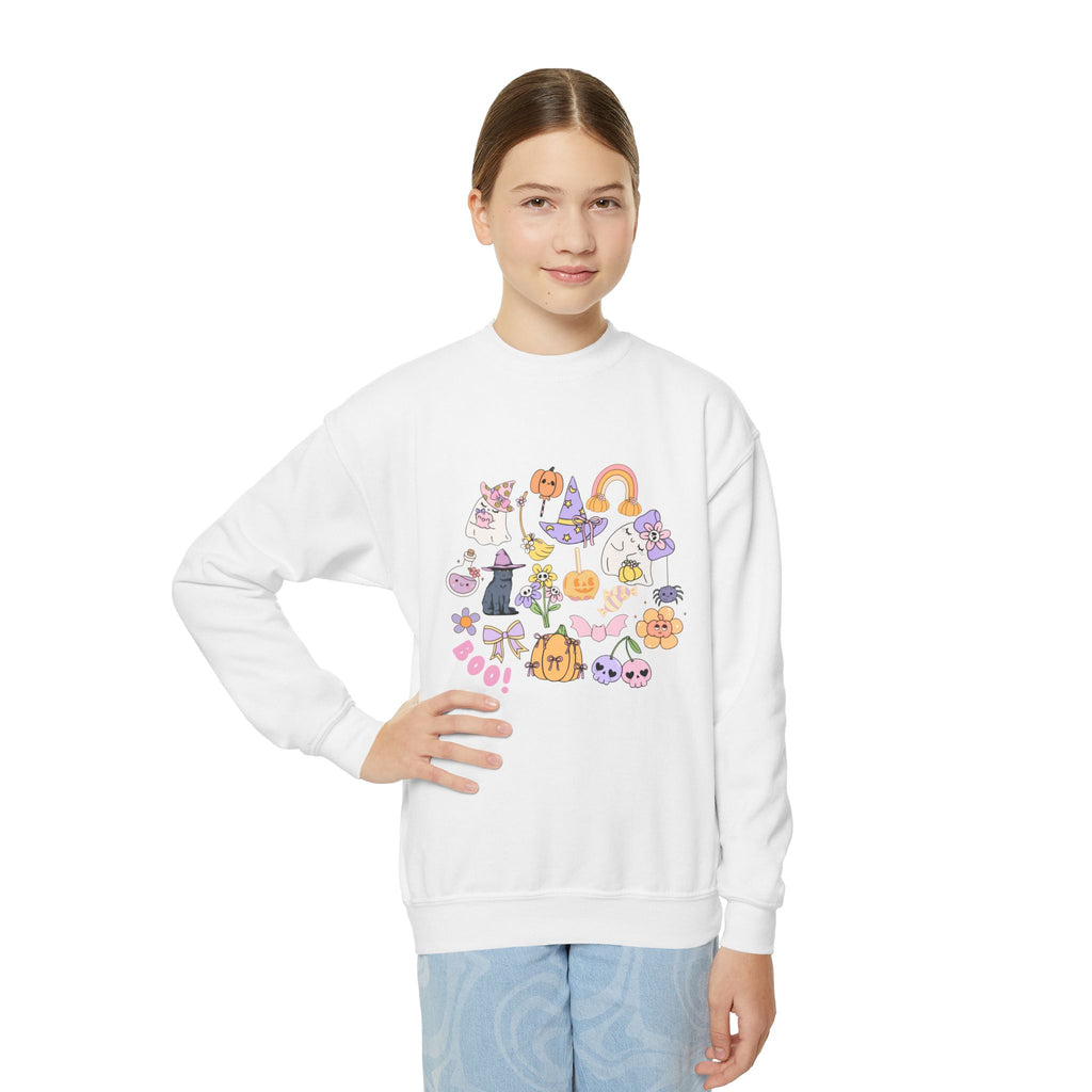 Cute Youth Halloween Charm Crewneck Pullover