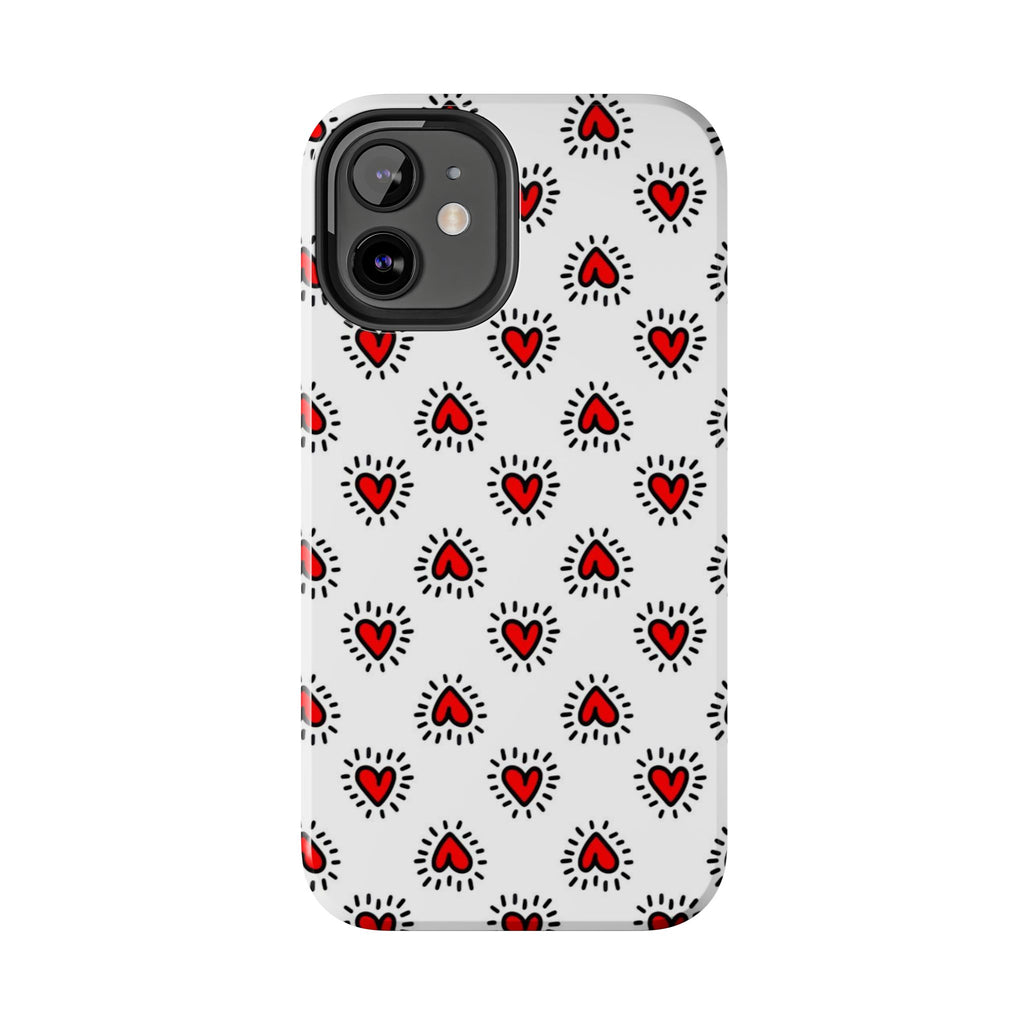 Heart Doodle Tough Phone Case