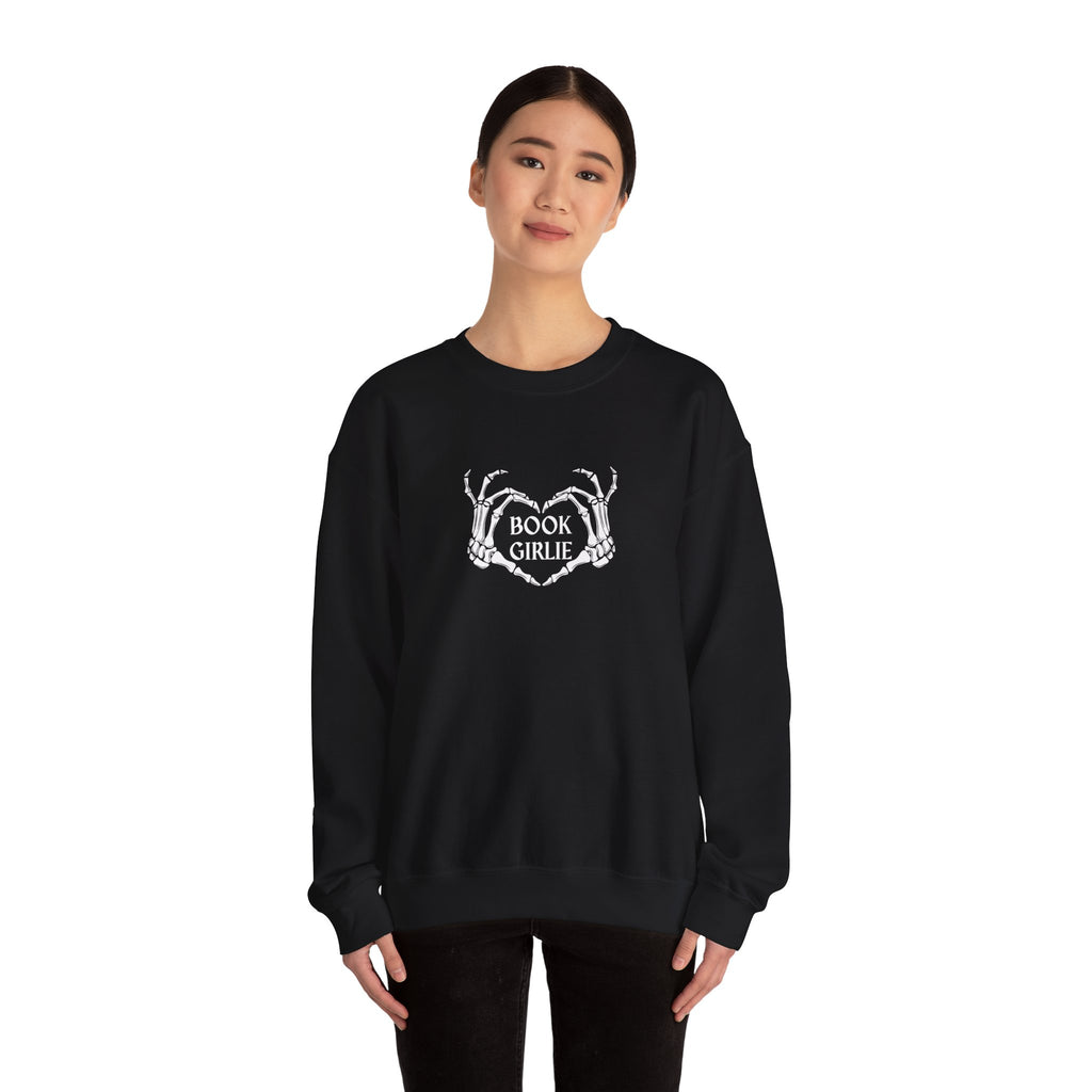 Book Girlie Skeleton Heart Crewneck Sweatshirt