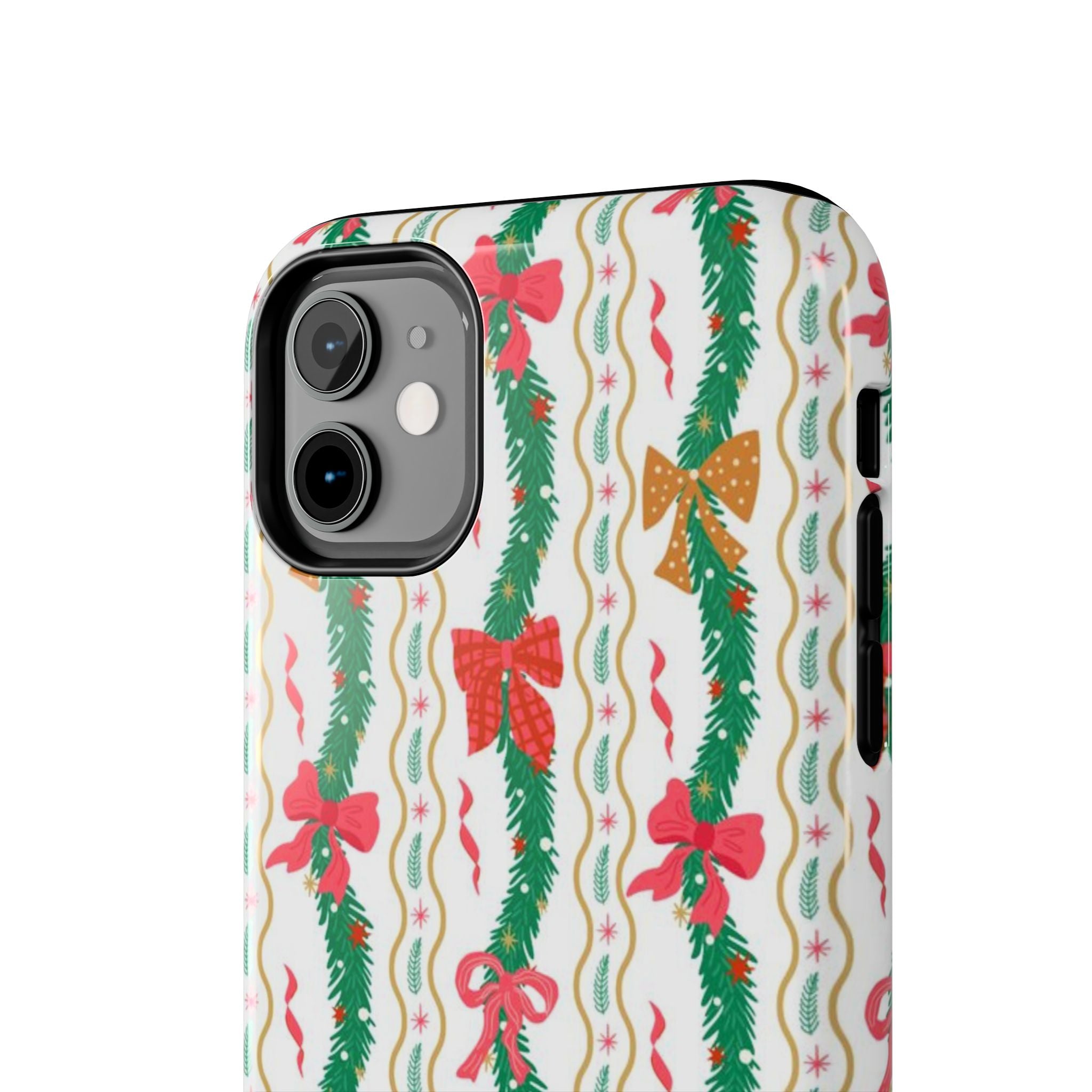 Festive Holiday Phone Cases with Cheerful Bows