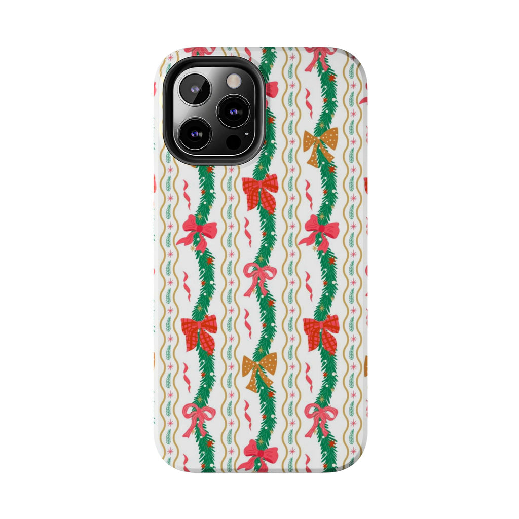 Festive Holiday Phone Cases with Cheerful Bows